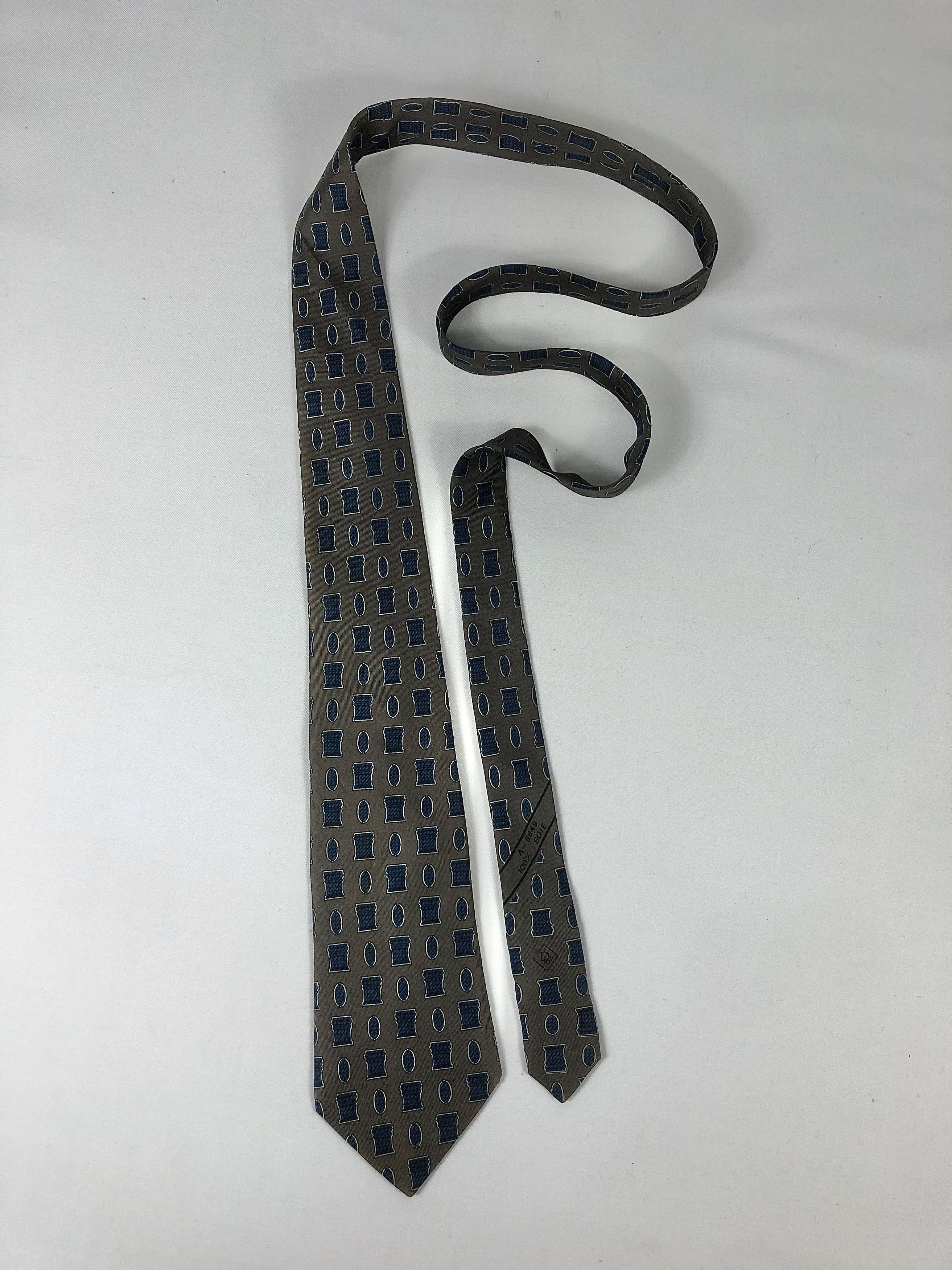 Christian Dior Monsieur Rare Vintage Christian Dior Monsieur Silk Tie Made in France Size ONE SIZE - 2 Thumbnail