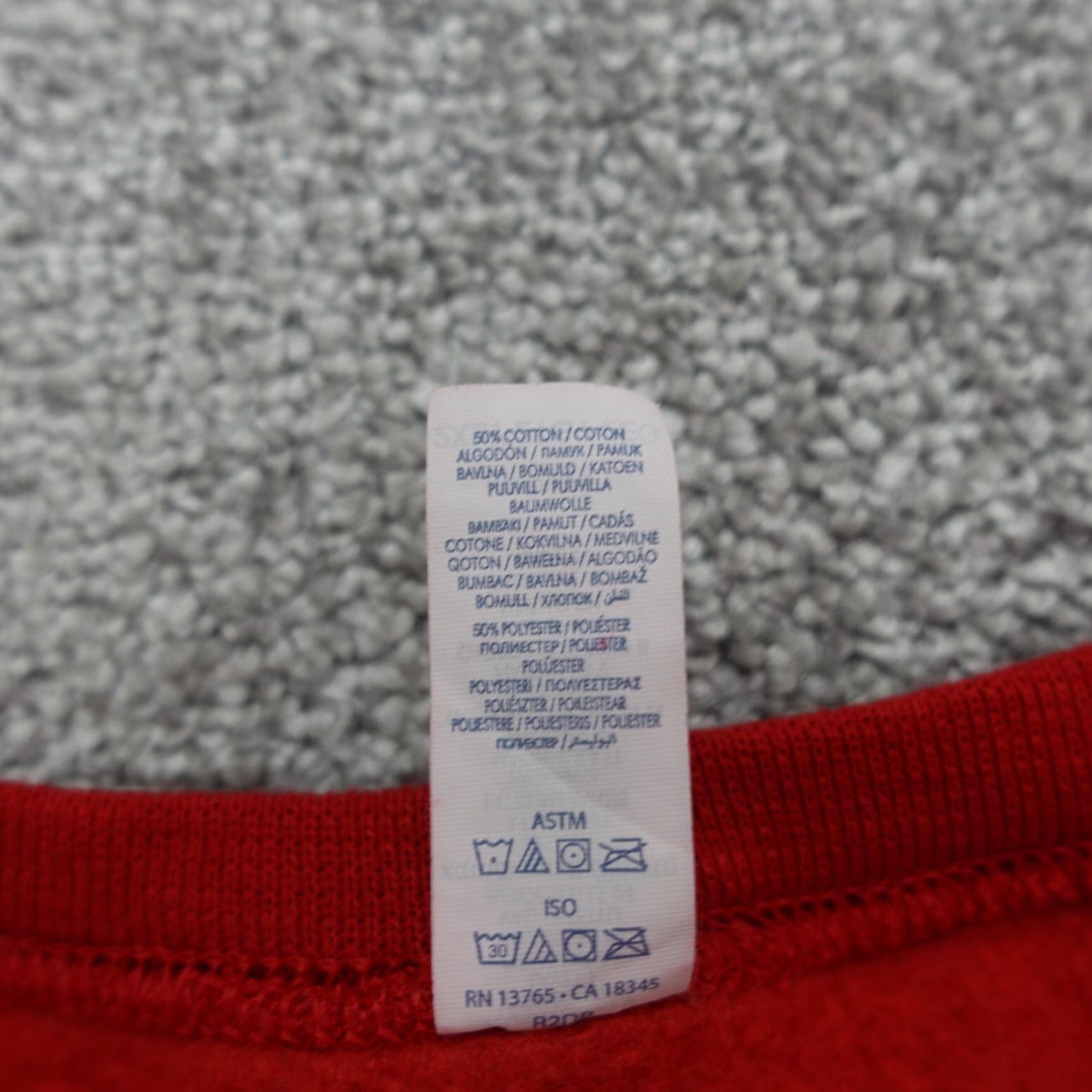 Jerzees VINTAGE Jerzees Nublend Pullover Sweatshirt Unisex 2XL Red Solid Fleece Crew Neck Casual Size US XXL / EU 58 / 5 - 5 Thumbnail
