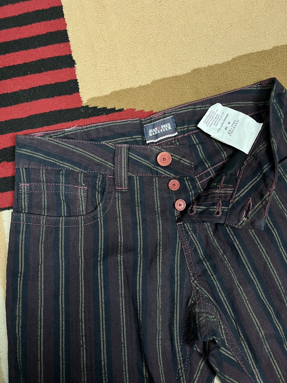 Jean Paul Gaultier Jean’s Paul Gaultier Streep Jeans Pants Size US 30 / EU 46 - 8 Thumbnail