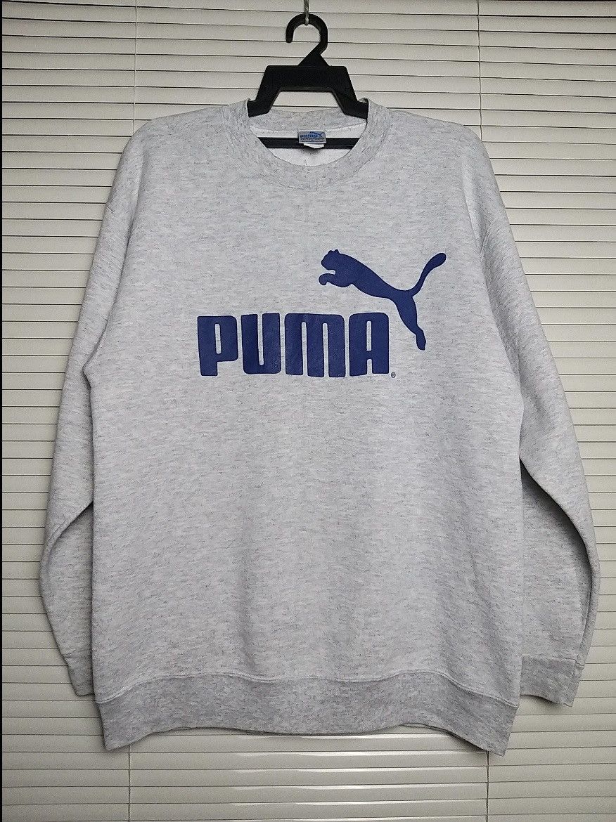 Puma VINTAGE PUMA BIG LOGO PULLOVER SWEATSHIRT Size US L / EU 52-54 / 3 - 1 Thumbnail