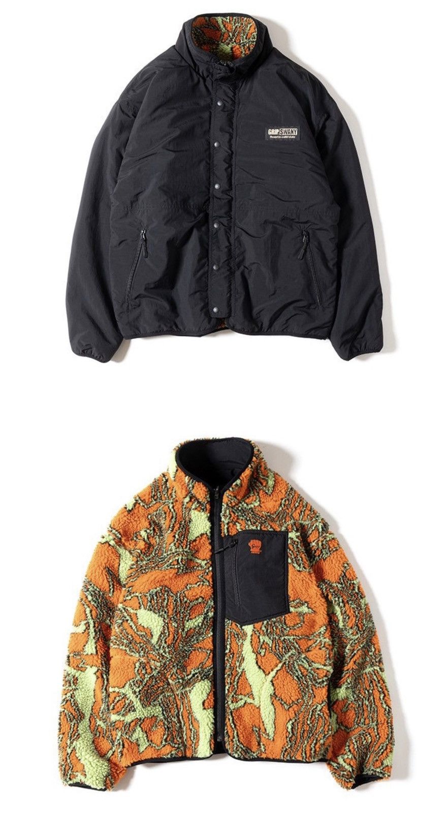 Japanese Brand Double sided fleece back orange winter jacket Size US M / EU 48-50 / 2 - 1 Thumbnail