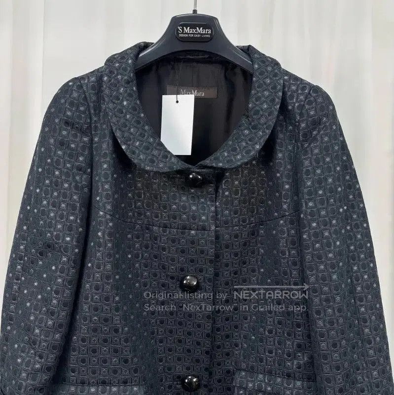 Max Mara MaxMara Black Cotton Blend Mid-Length Coat . Size S / US 4 / IT 40 - 3 Thumbnail