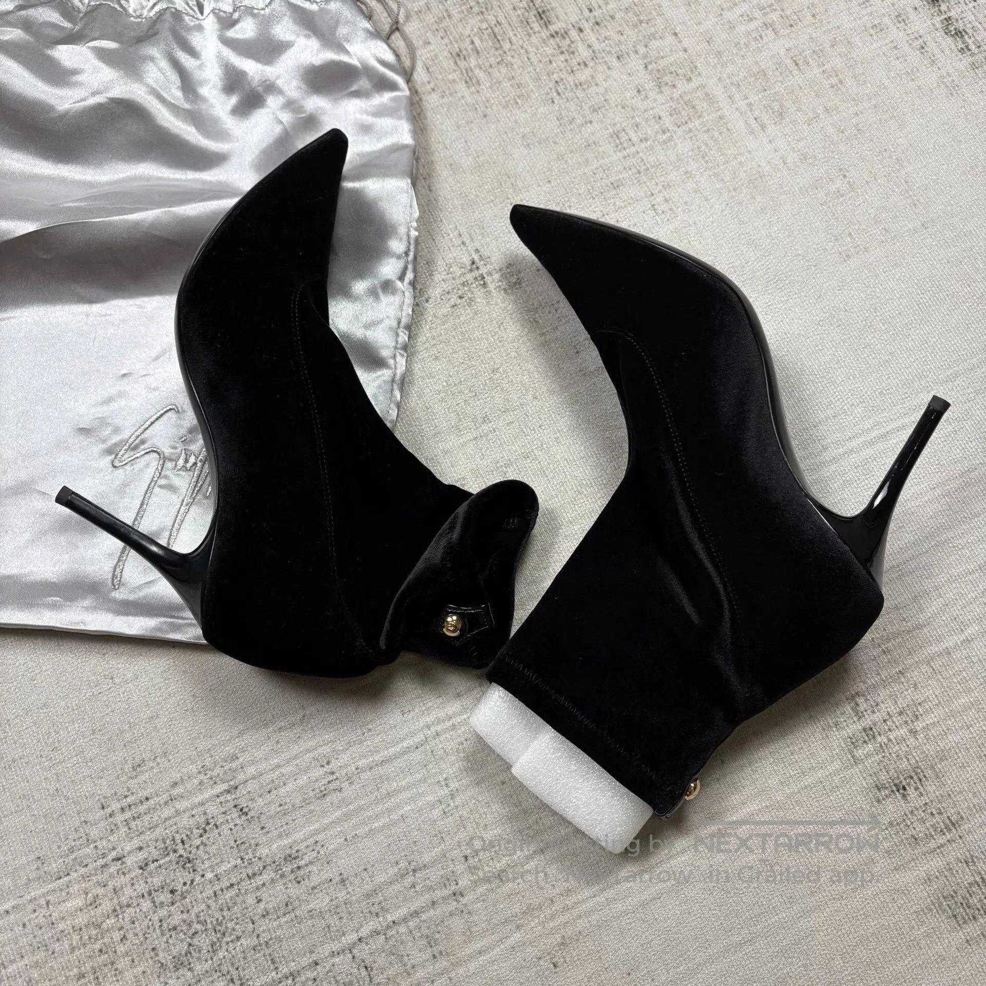 Giuseppe Zanotti GIUSEPPE ZANOTTI Velvet High Heels. Size US 8 / IT 38 - 4 Thumbnail