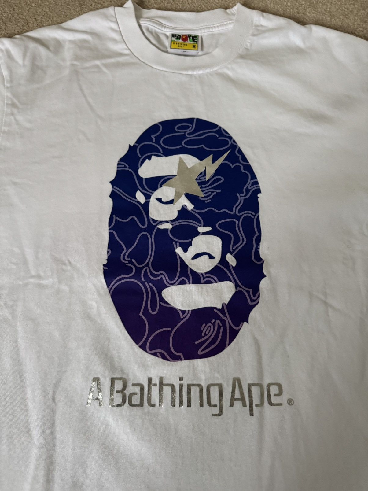 Bape Bape “Line” Camo Ape Head T-shirt Size US M / EU 48-50 / 2 - 2 Thumbnail