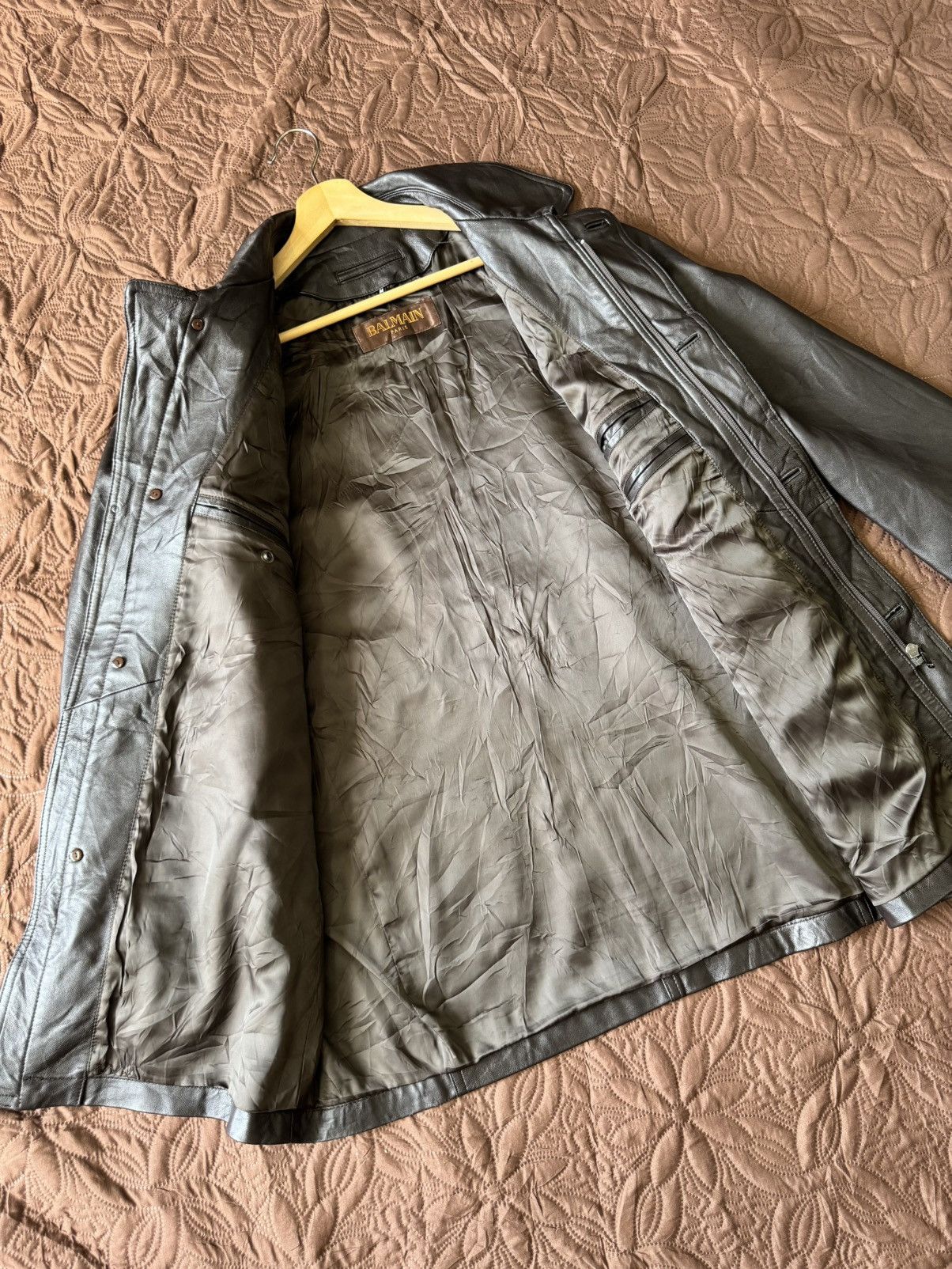 Balmain BALMAIN PARIS LEATHER COAT Size US L / EU 52-54 / 3 - 8 Thumbnail
