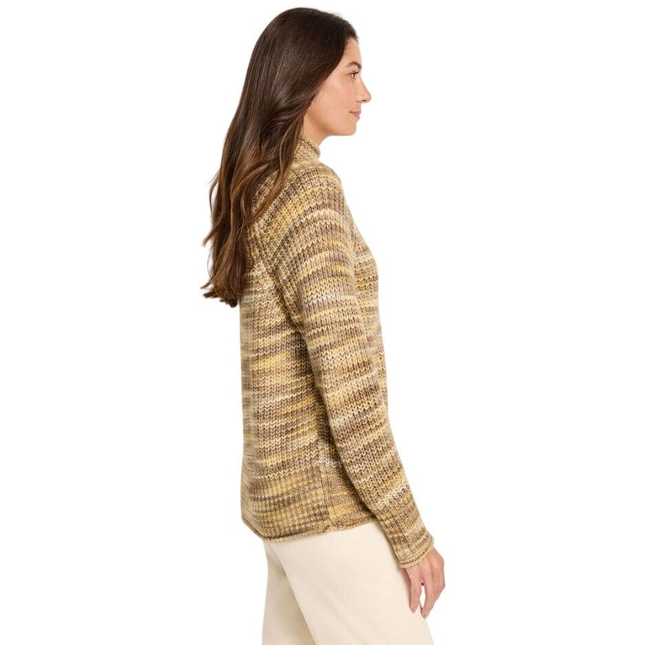 NIC+ZOE NIC+ZOE Women Neutral Mix Knit Cozy Casual Sweater Size L Size L / US 10 / IT 46 - 4 Thumbnail
