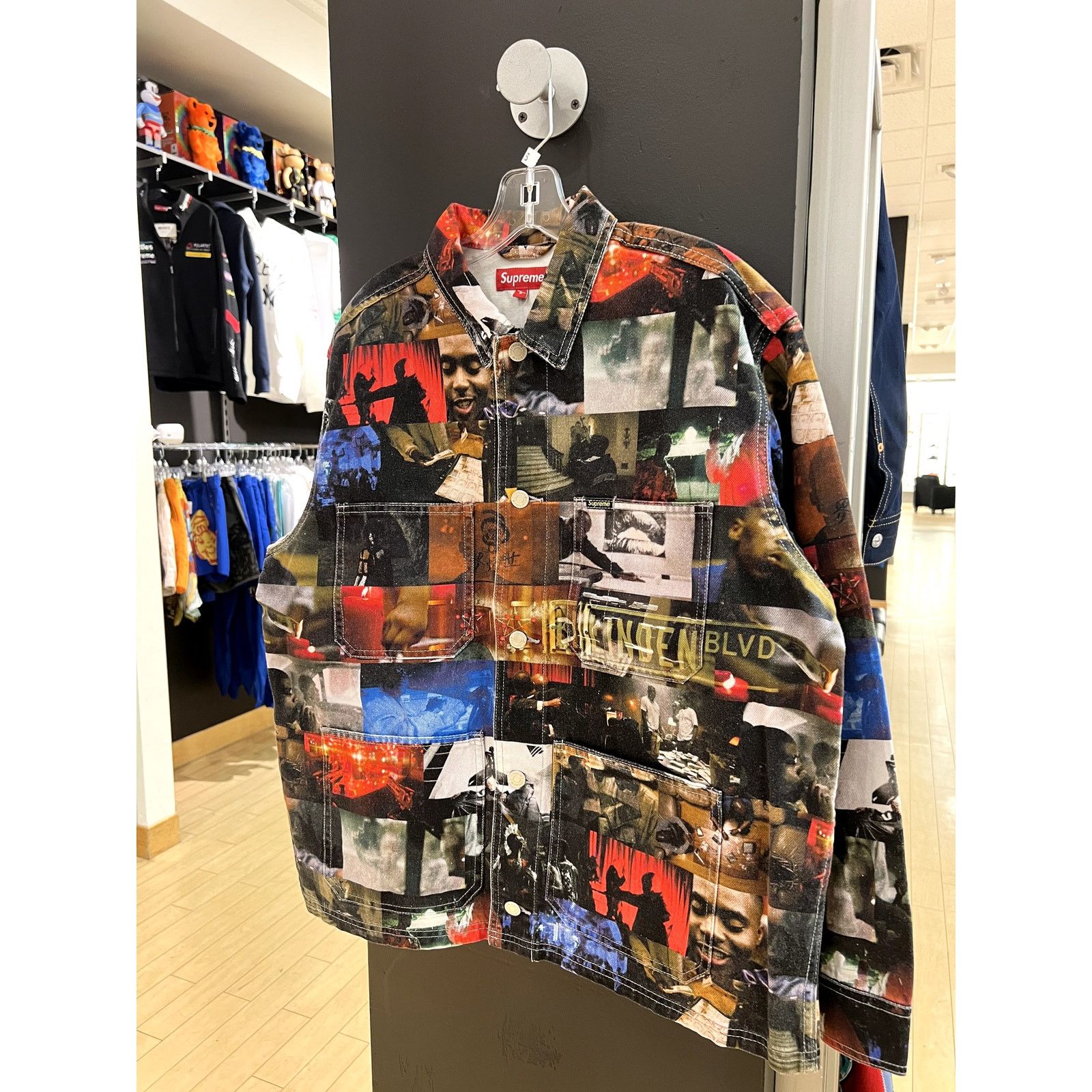 ジャケット・アウター supreme NAS&DMX Collage Denim Chore Coat Supreme G Jacket 21FW Nas and DMX Collage Denim Chore Coat M