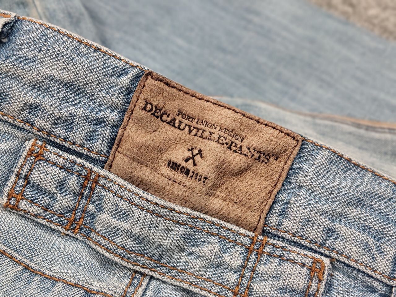 Sixty Vintage 90's Decauville x sixty Blue Patchwork Denim Jeans Size US 31 - 15 Thumbnail