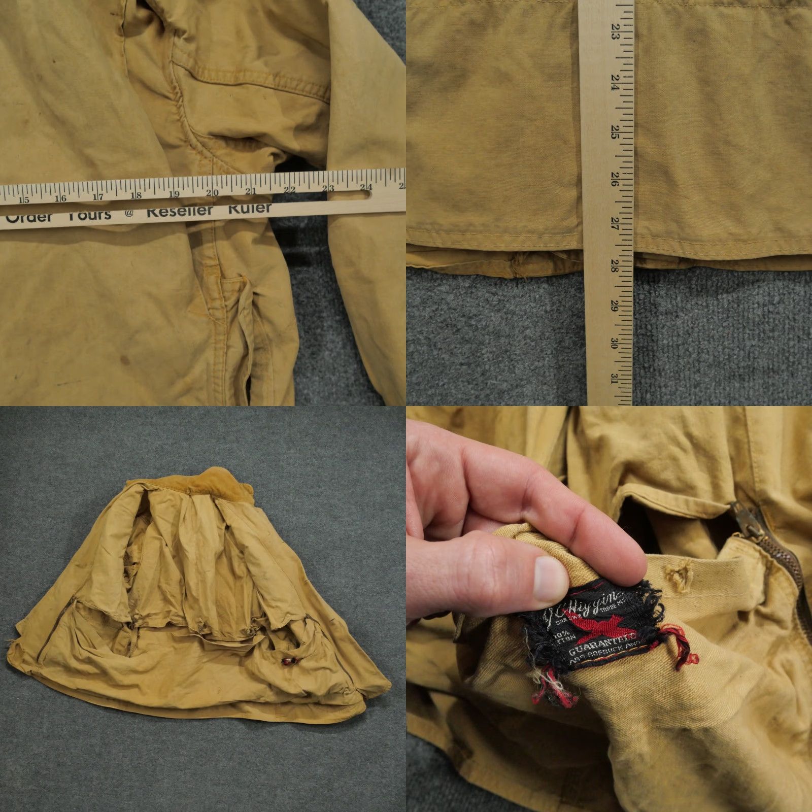 Vintage VINTAGE JC Higgins Hunting Jacket Mens Large Brown Canvas Game Pouch Shooting Bomber Jacket Hunting Mens Large Brown Canvas Jacket Size US L / EU 52-54 / 3 - 9 Thumbnail