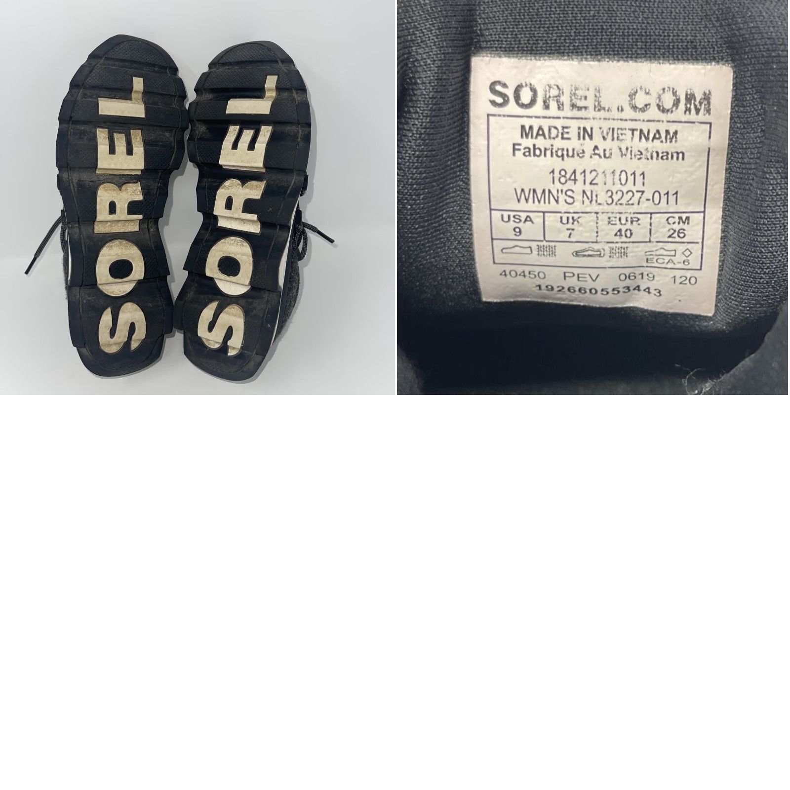 SOREL Sorel Kinetic NL3227-011 Sneakers Lace Up Low Top Knit Womens Shoes Size 9 Black Size M / US 6-8 / IT 42-44 - 8 Thumbnail