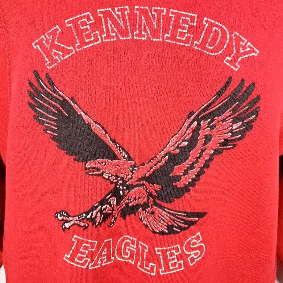Velva Sheen VINTAGE Velva Sheen Kennedy Eagles Sweatshirt Mens Size S Red United States Reverse Weave 80s Crew Pullover Made In USA Size US S / EU 44-46 / 1 - 3 Thumbnail