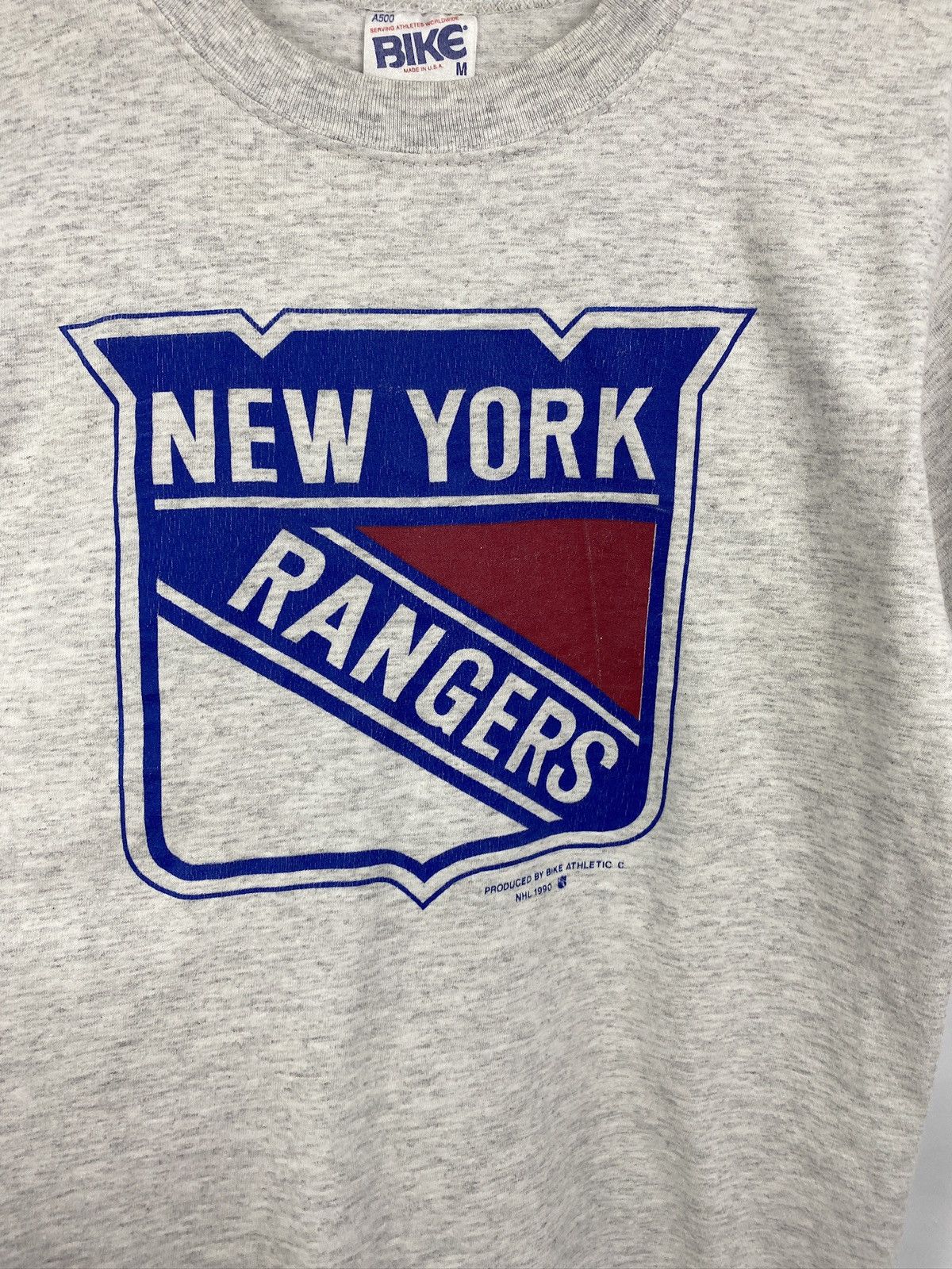 NHL 🇺🇸 Vintage 1990 New York Rangers NHL Athletic Jersey T-Shirt Size US M / EU 48-50 / 2 - 4 Thumbnail