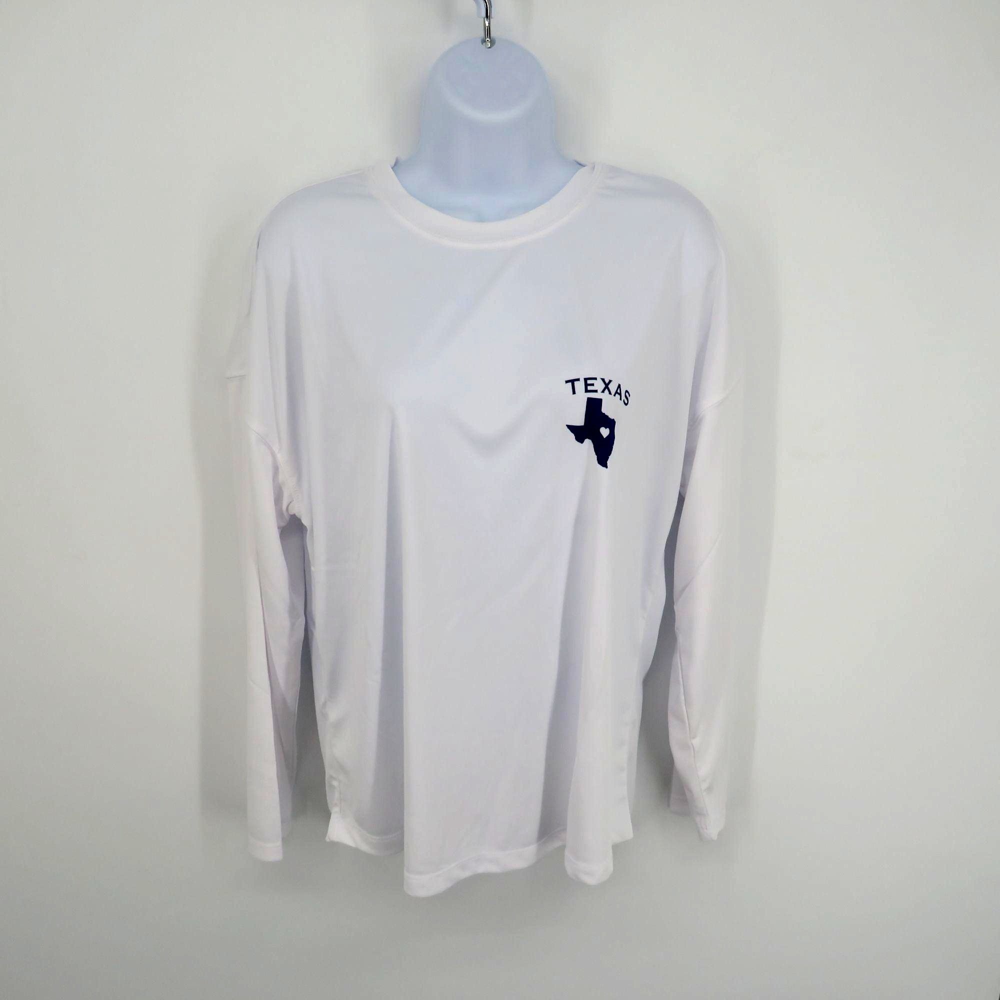 Other State Of Mine Women's Texas Long Sleeve White Shirt Navy Sta Size L / US 10 / IT 46 - 1 Thumbnail