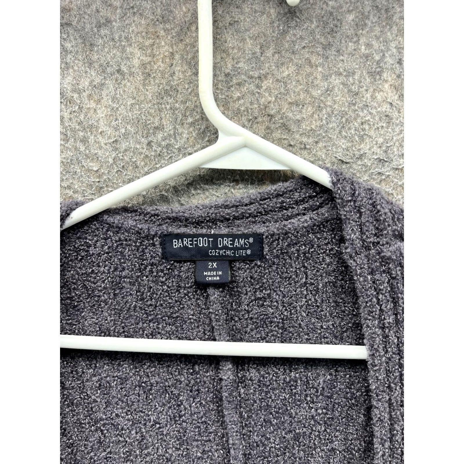 Vintage Barefoot Dreams Cardigan Womens 2X Gray CozyChic Lite Open Front Plus Size Dolman Sleeve Knit Open Front Lightweight Casual Fall Womens Size XXL / US 16-18 / IT 52-54 - 2 Thumbnail