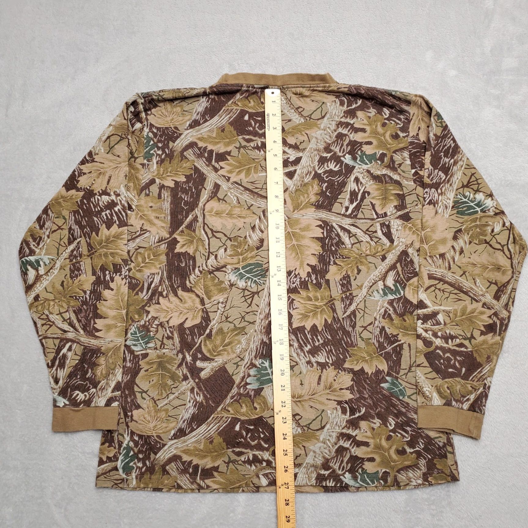 Vintage VINTAGE North Point Shirt Mens XL Brown Green Hardwood Timber Camo Hunting Camp Tee Shirt Size US XL / EU 56 / 4 - 6 Thumbnail