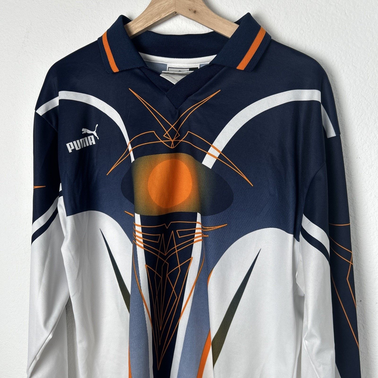 Puma PUMA Vintage Geometric Soccer Jersey Long Sleeve Size Large Size US L / EU 52-54 / 3 - 8 Thumbnail
