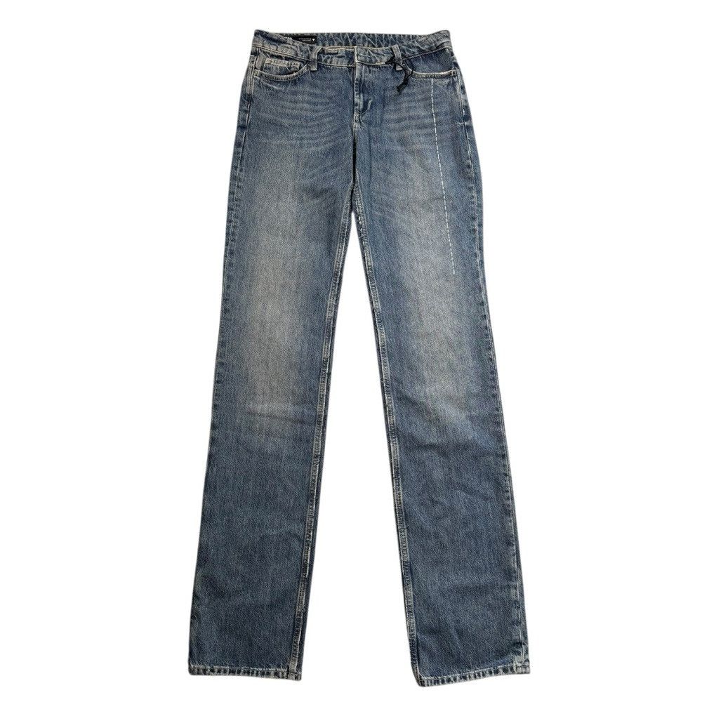 Rise Jeans Zara Jean 6688 New Zara Straight Leg Stitched Jeans