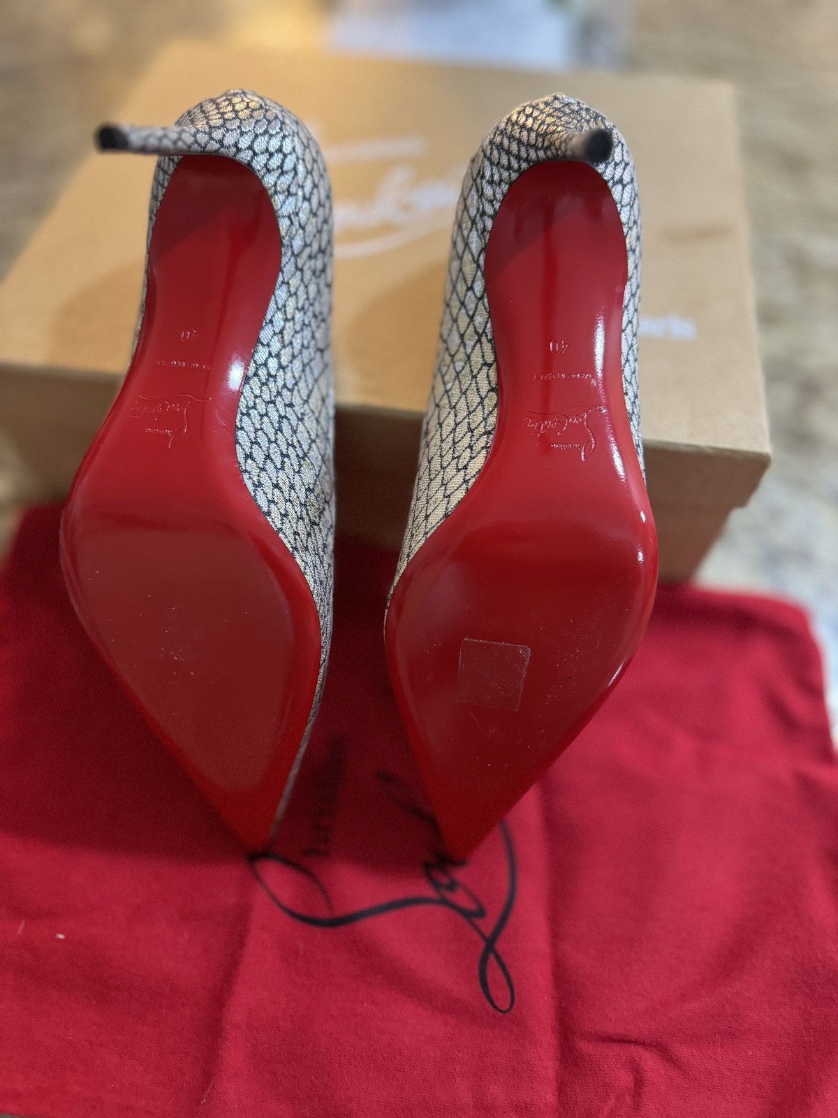 Christian Louboutin Christian Louboutin Decollete 554 85 Lurex Kaa - Size 40 Size US 9 / IT 39 - 7 Thumbnail