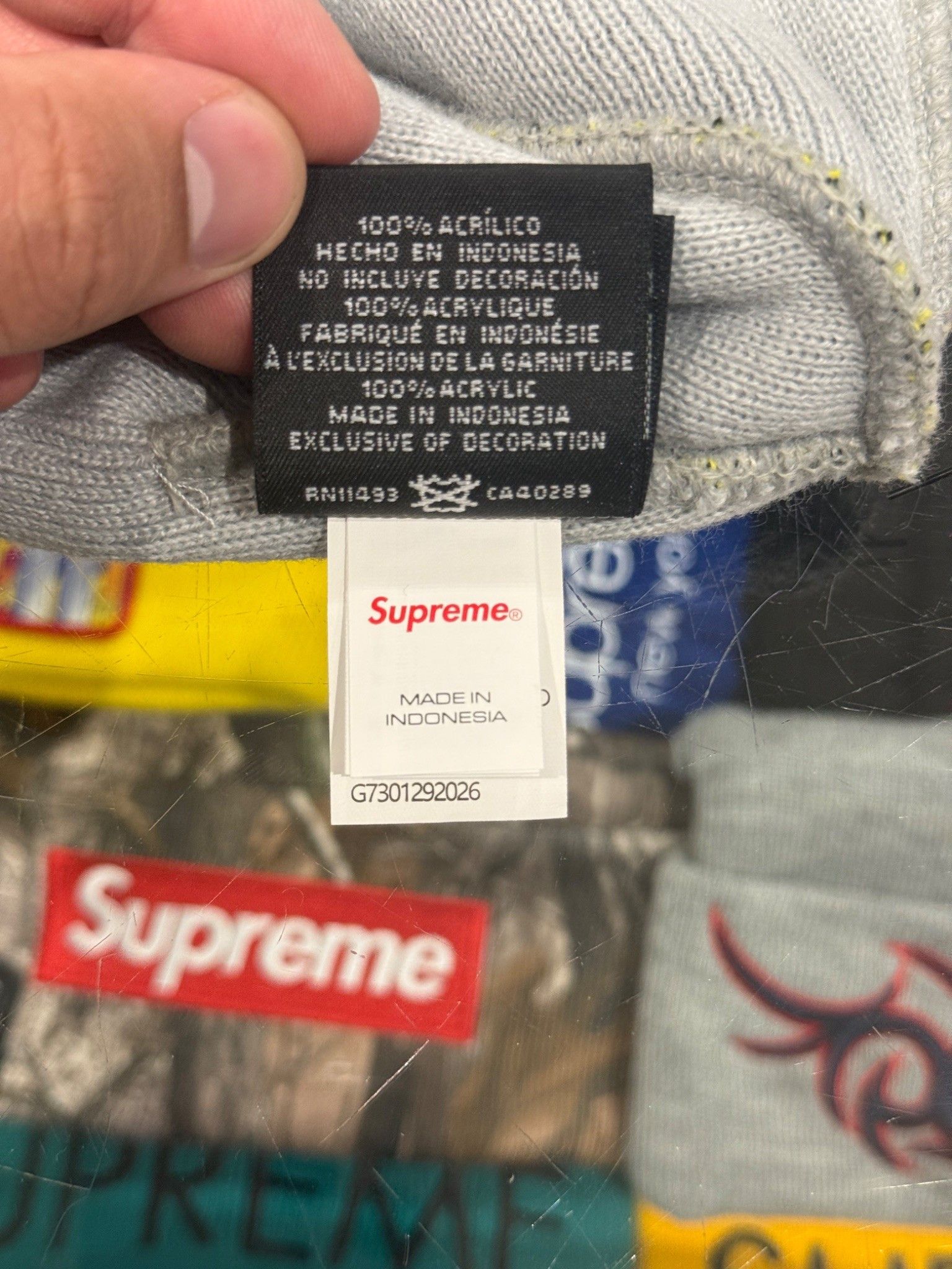 Supreme Supreme New Era Cursive Beanie Heather Grey Size ONE SIZE - 5 Thumbnail