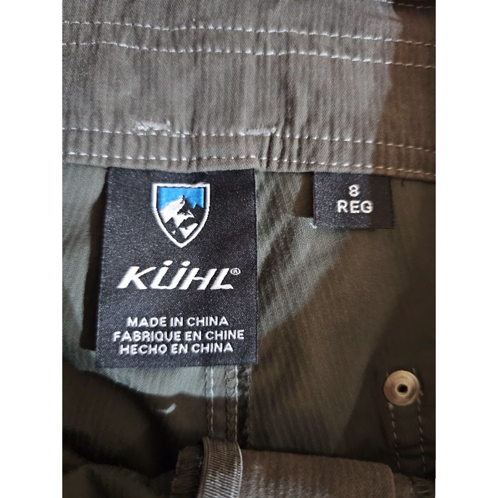 Vintage KÜHL Classic Straight Leg Hiking Pants Gray Women Size 8 Reg 5 Pocket Design Nylon Spandex Lightweight Inseam 32 in Cargo Nature Size 30" / US 8 / IT 44 - 5 Thumbnail