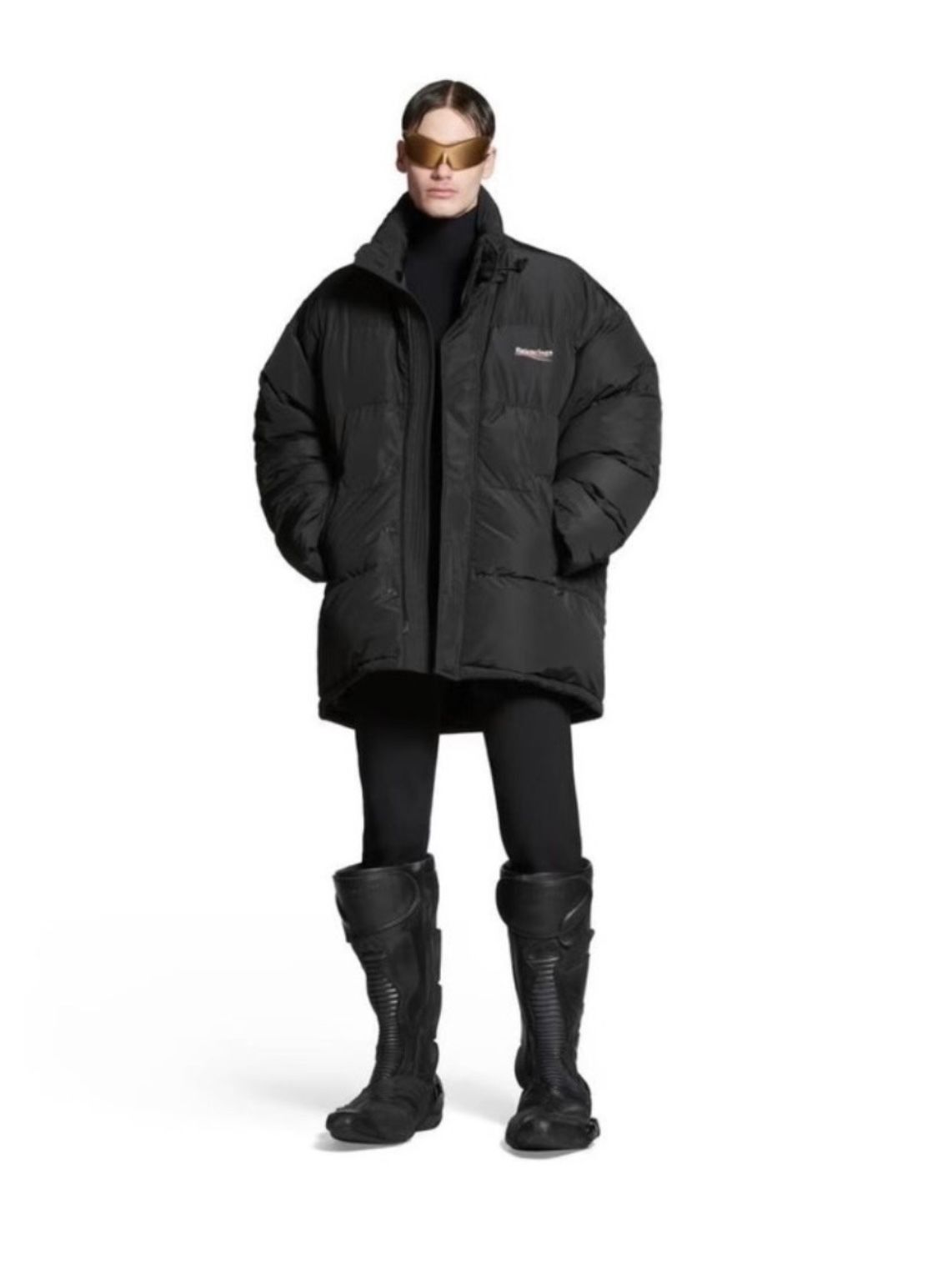 Balenciaga o1tr1nto0126 Political Campaign Cocoon Puffer Jacket Black Size US XL / EU 56 / 4 - 1 Preview