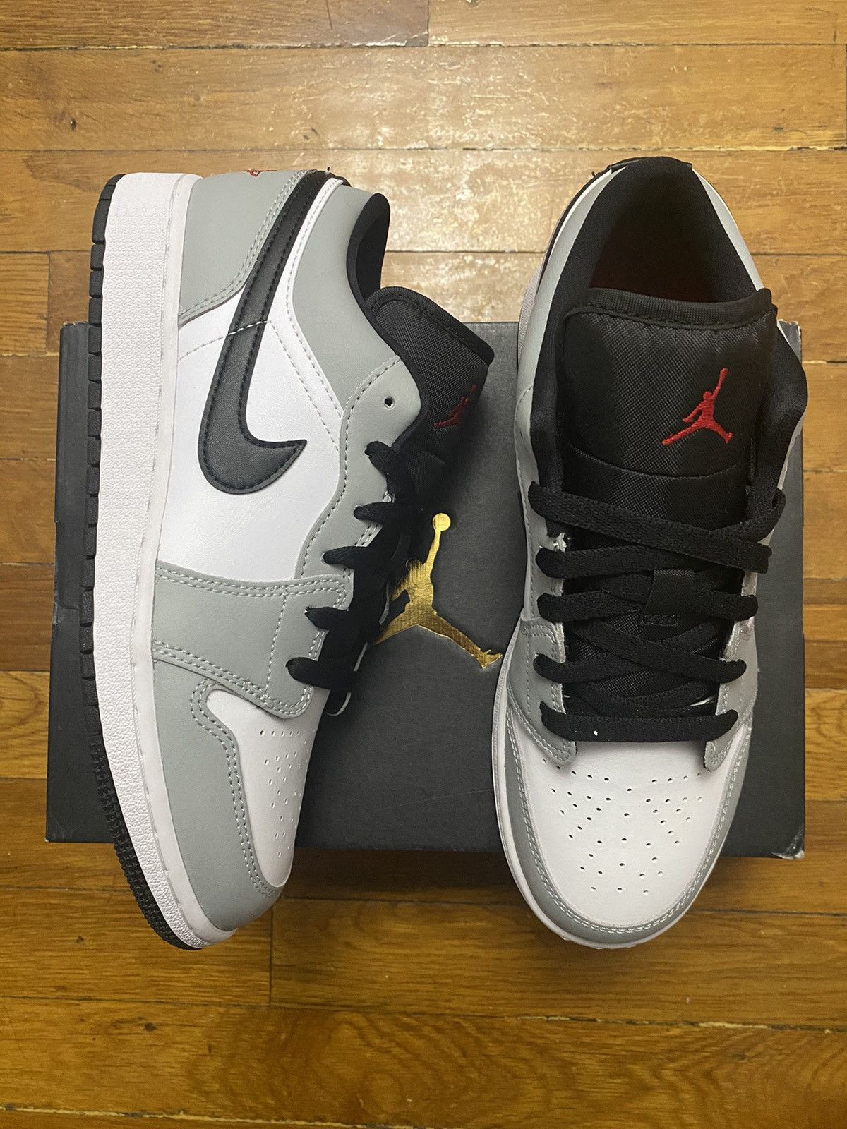 Size 7Y Air Jordan Low Light Smoke Grey Black GS