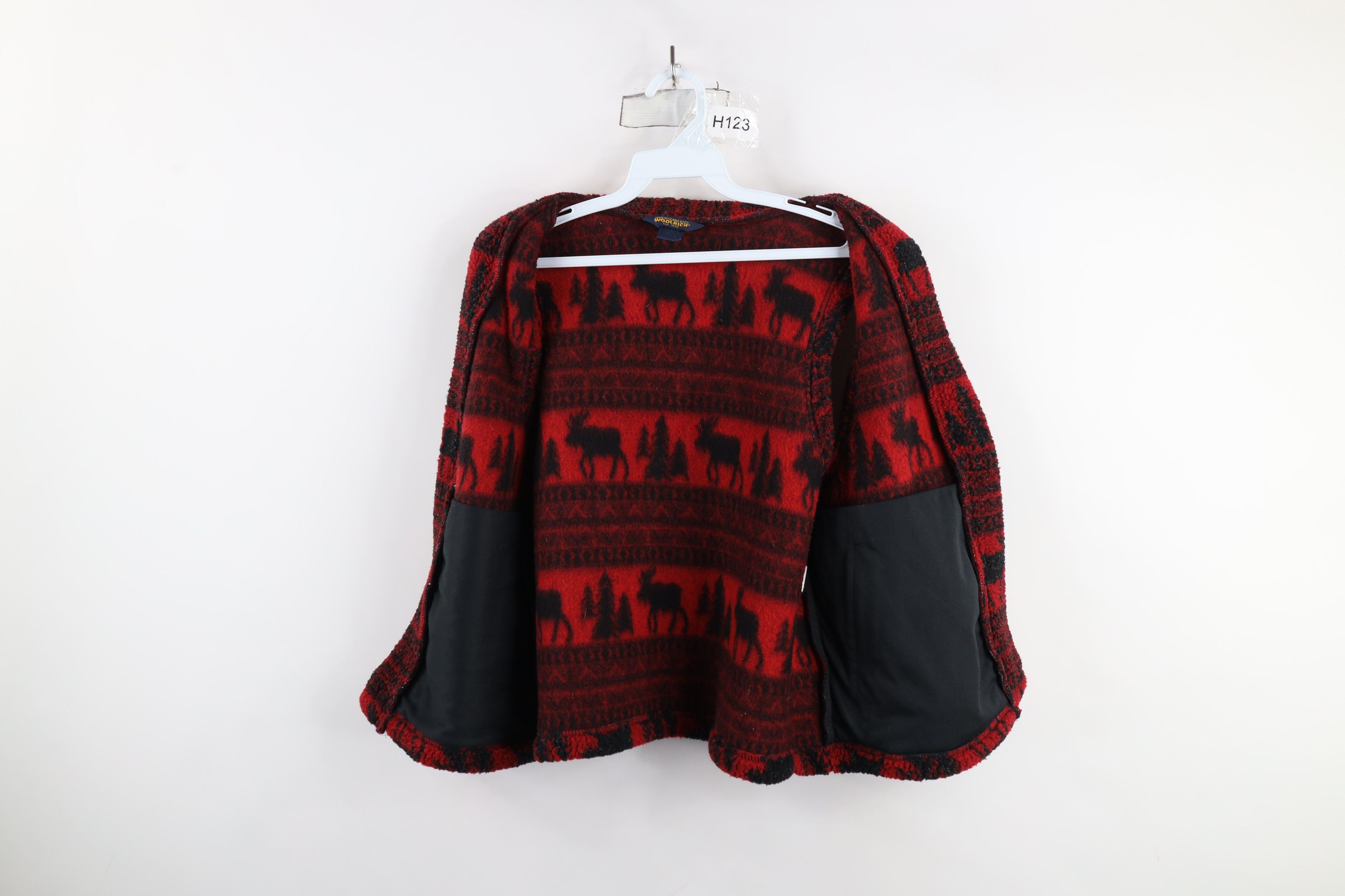 Vintage × Woolrich Woolen Mills Vintage 90s Woolrich Toggle Button Moose Tree Vest Jacket Size L / US 10 / IT 46 - 9 Thumbnail