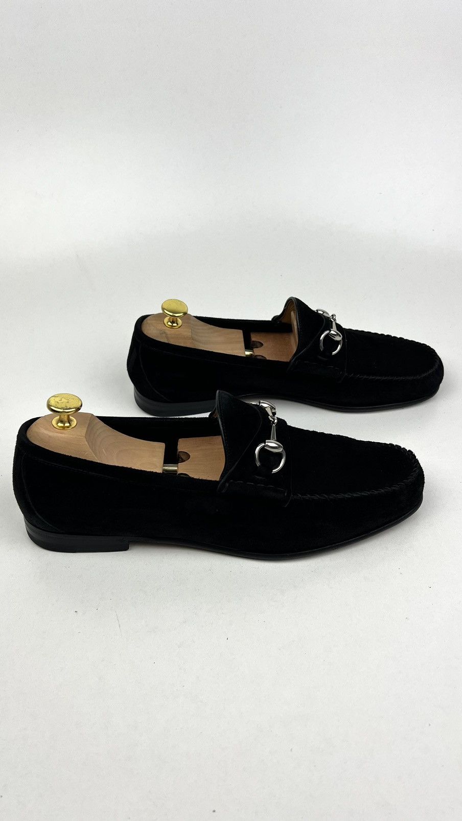 Gucci GUCCI Loafers Suede Leather Shoes HORSEBIT Buckle Black Mens Size US 10 / EU 43 - 7 Thumbnail