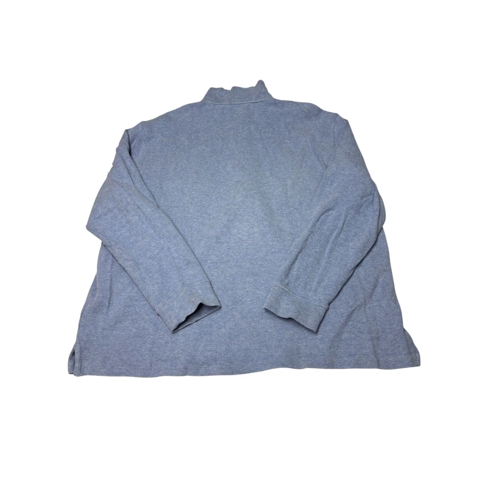 Polo Ralph Lauren Polo Ralph Lauren Mens XXL Blue Cotton Quarter Zip Pullover Heathered Sweater Size US XXL / EU 58 / 5 - 5 Thumbnail