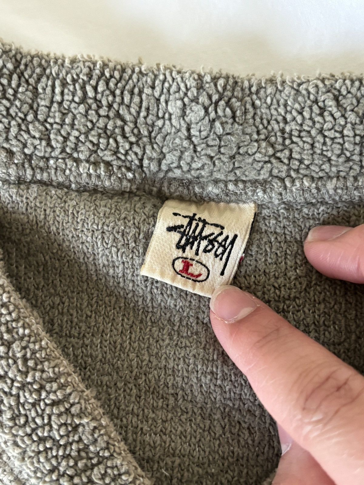 Stussy 90s Stüssy Workgear Terry Cloth V-Neck - Made in USA Size US L / EU 52-54 / 3 - 3 Thumbnail