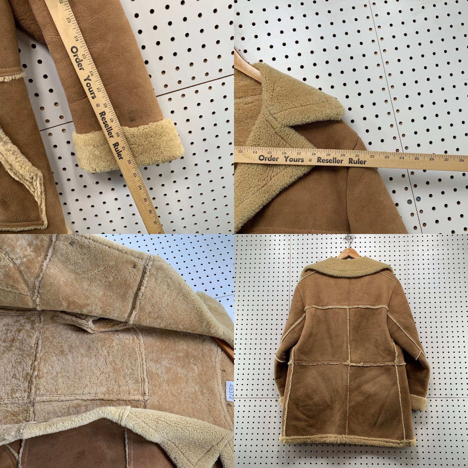 Marlboro VINTAGE Lakeland Coat Mens 40 Brown Suede Rancher Overcoat Cowboy Western Wool Lining 70s USA Size US XXS / EU 40 - 9 Thumbnail