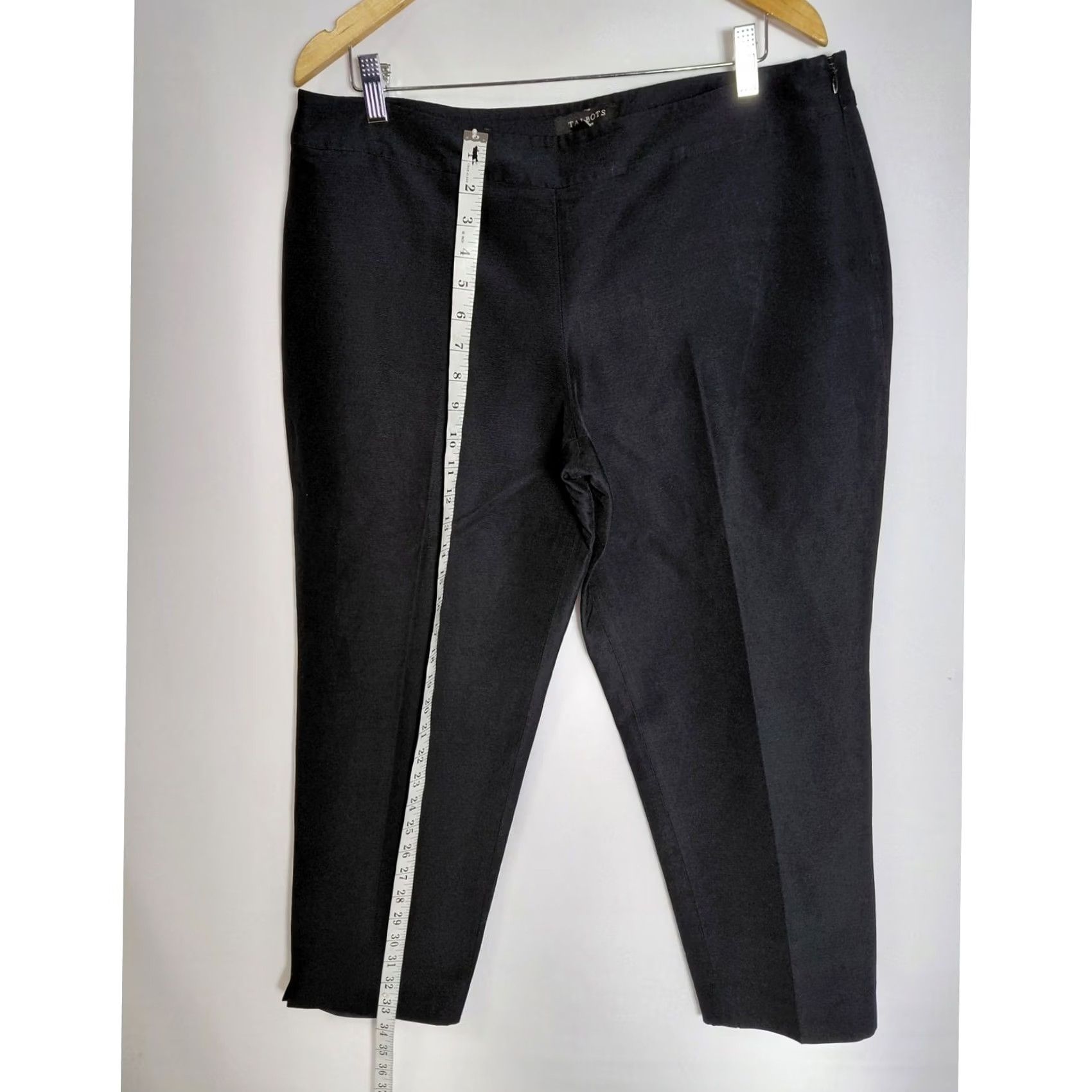 Talbots Talbots Petites Women Black Solid Pants Size 14P Silk Size 36" / US 14 / IT 50 - 6 Thumbnail