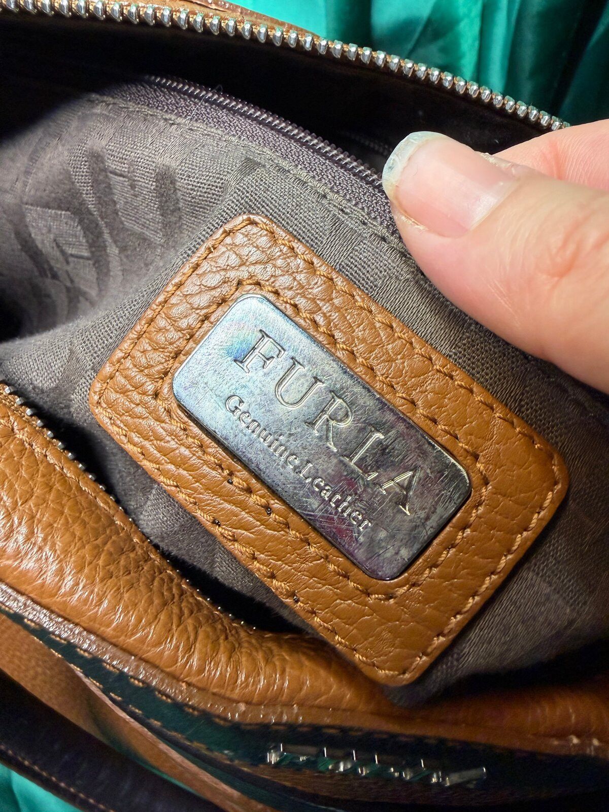 Furla Pebbled Leather Colorblock Satchel Vintage Y2K Furla Size ONE SIZE - 6 Thumbnail