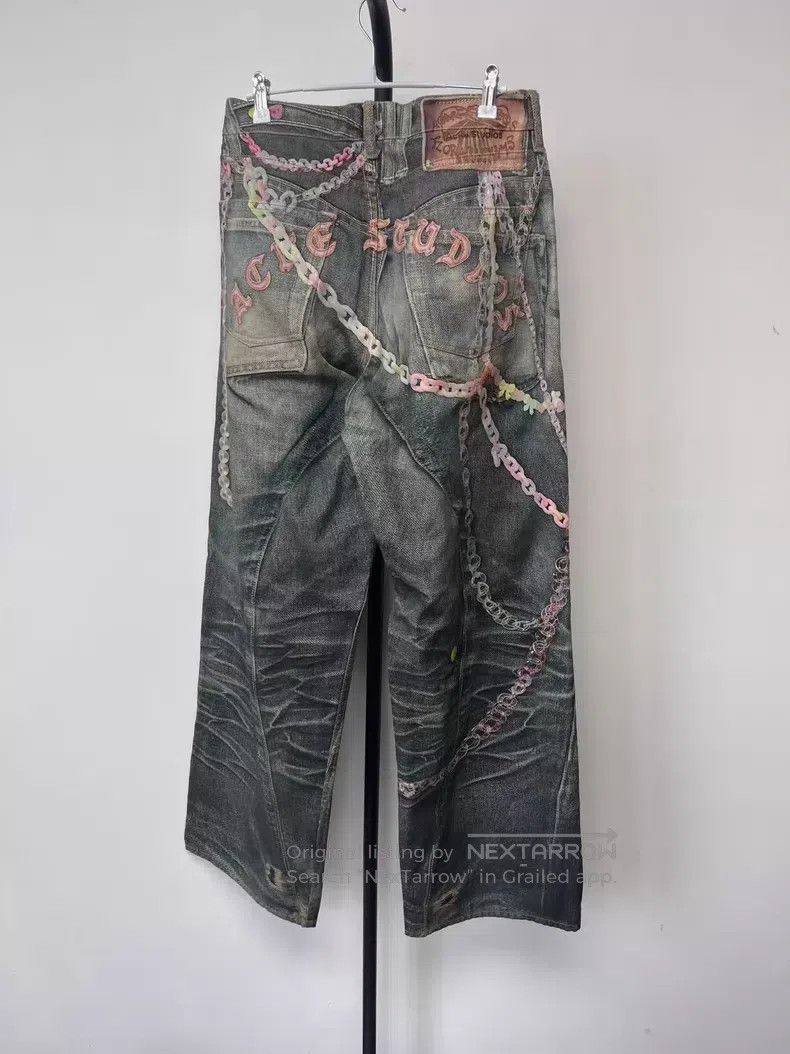 Acne Studios Acne Studios 1981f Candy Chain 3D Printed Loose Low-Rise W Size 30" / US 8 / IT 44 - 2 Thumbnail
