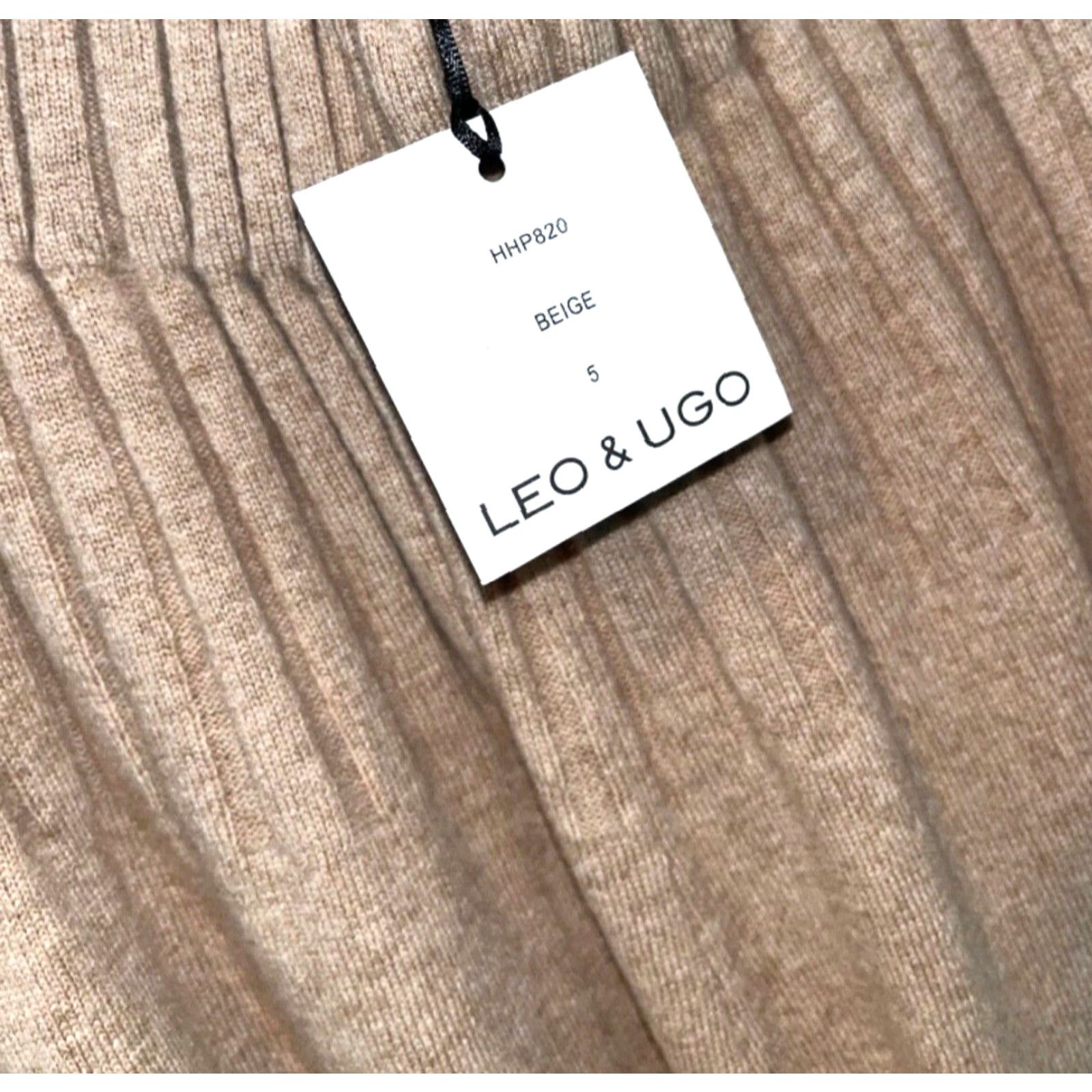 Vintage Leo & Ugo Womens Pants Beige Size 5 High Rise Wide Leg Dress Pant 100% Wool Size 27" / US 4 / IT 40 - 5 Thumbnail