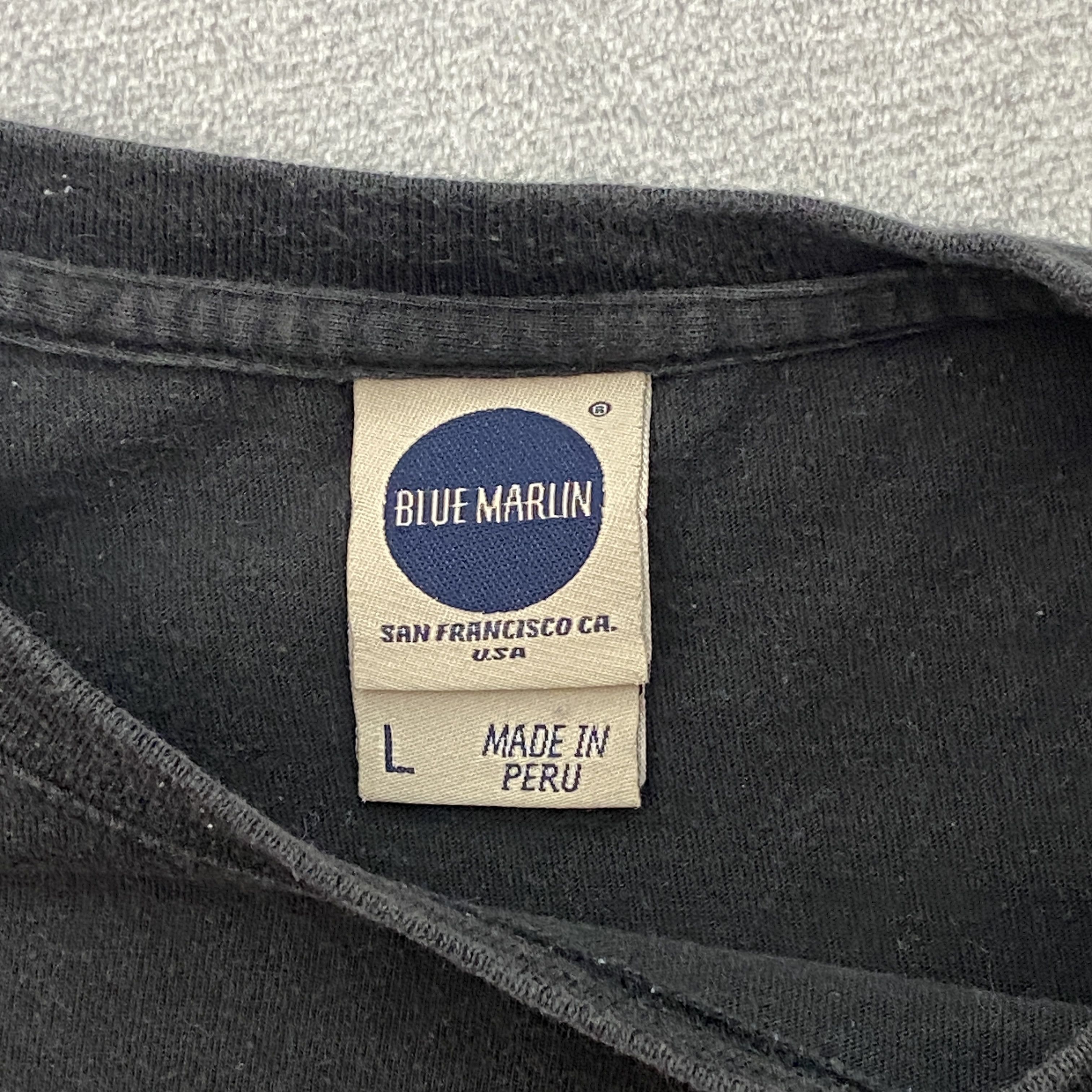 Blue Marlin × Vintage T Shirt Men Large Black GOTHAMS 83 Embroidered Short Sleeve Size US L / EU 52-54 / 3 - 3 Thumbnail