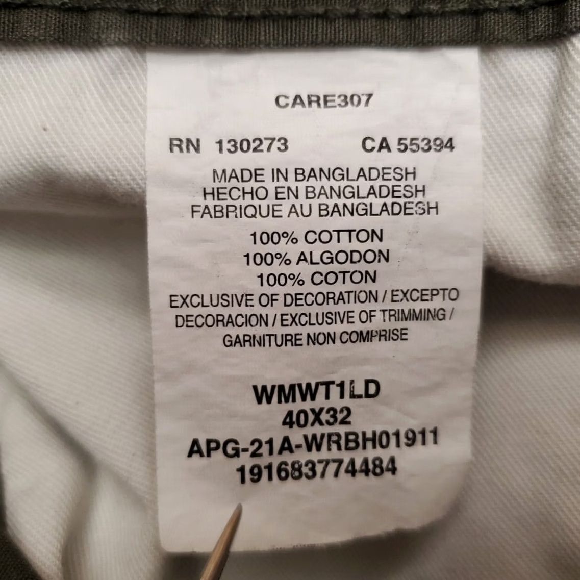 Wrangler Wrangler Pants Mens 40x32 Green RIGGS Workwear Cargo Canvas 5-Pocket Utility Outdoors Mens Size US 40 / EU 56 - 5 Thumbnail