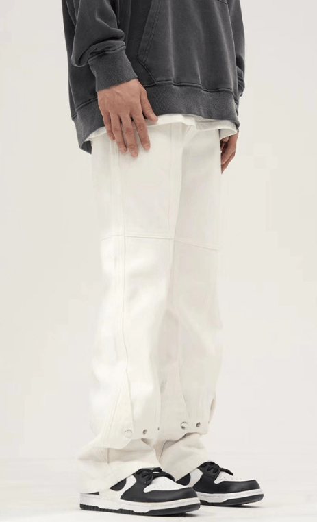 Japanese Brand × Jean High Street Washed Hip Hop Straight Breasted Bootcut Jeans Size US 32 / EU 48 - 2 Thumbnail