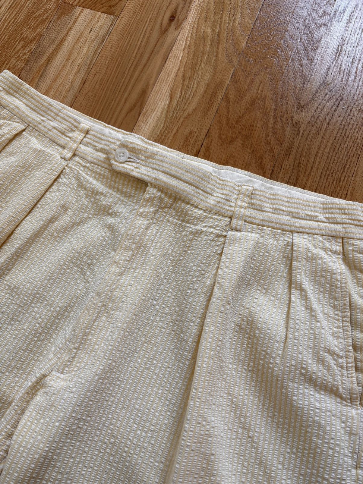 Peter Millar Peter Millar Vintage 90s Pleated Seersucker Golf Shorts 38 Size US 38 / EU 54 - 6 Thumbnail