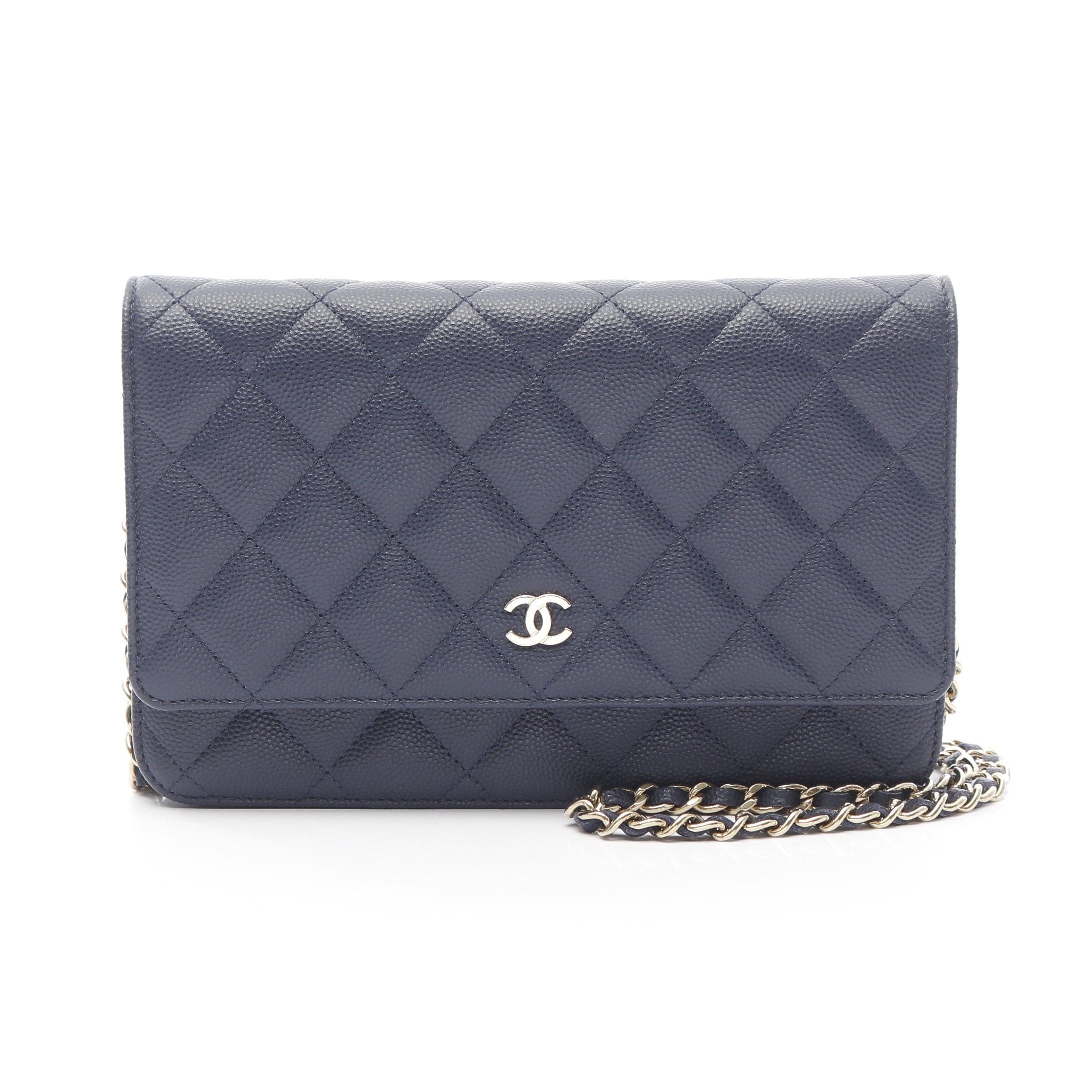 Chanel Chanel Matelasse Chain Wallet Caviar Skin Dark Navy Gold Hardware Size ONE SIZE - 1 Thumbnail