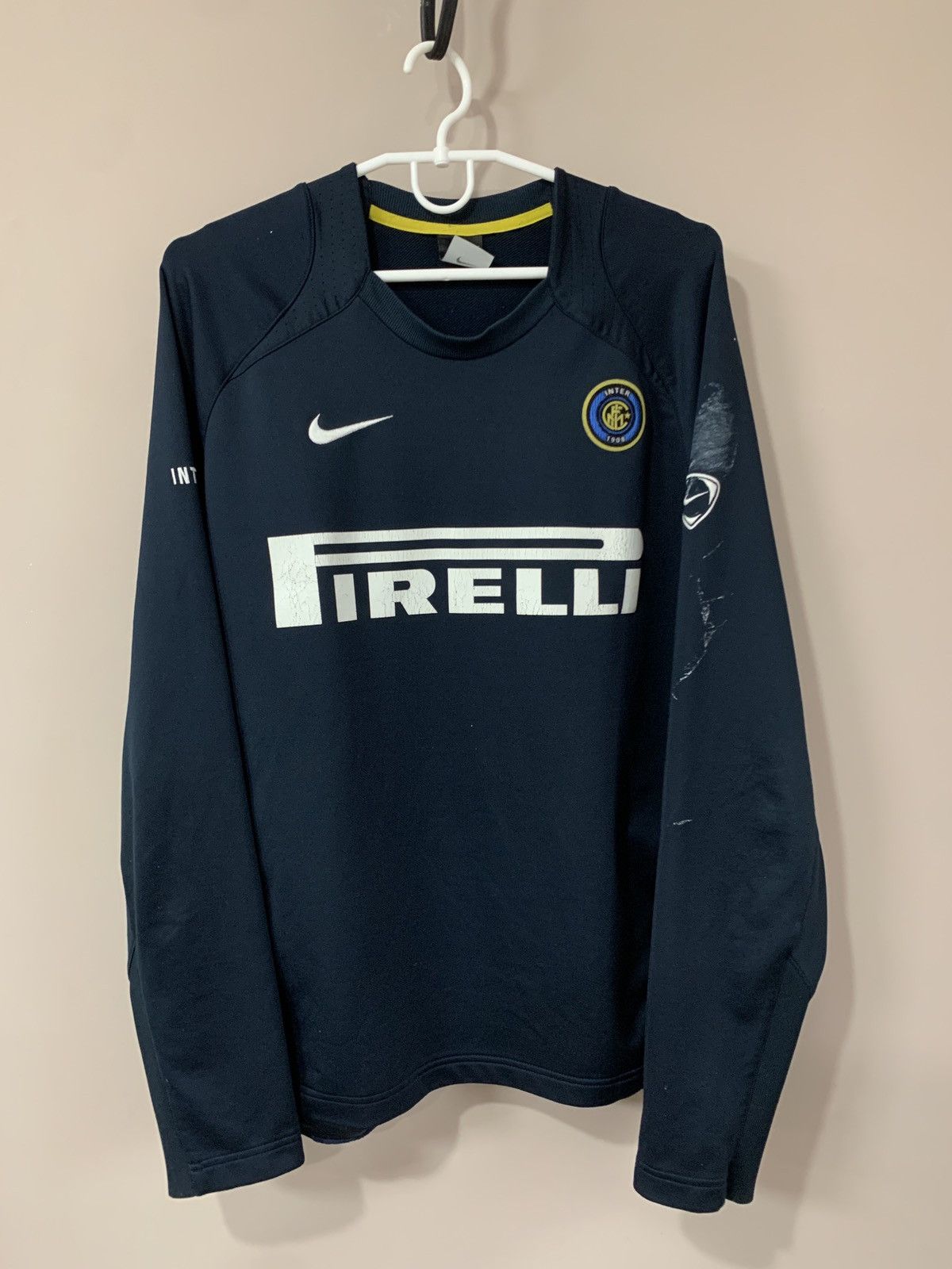 Inter Milan Vintage Football Sweatshirt Nike Soccer Total 90