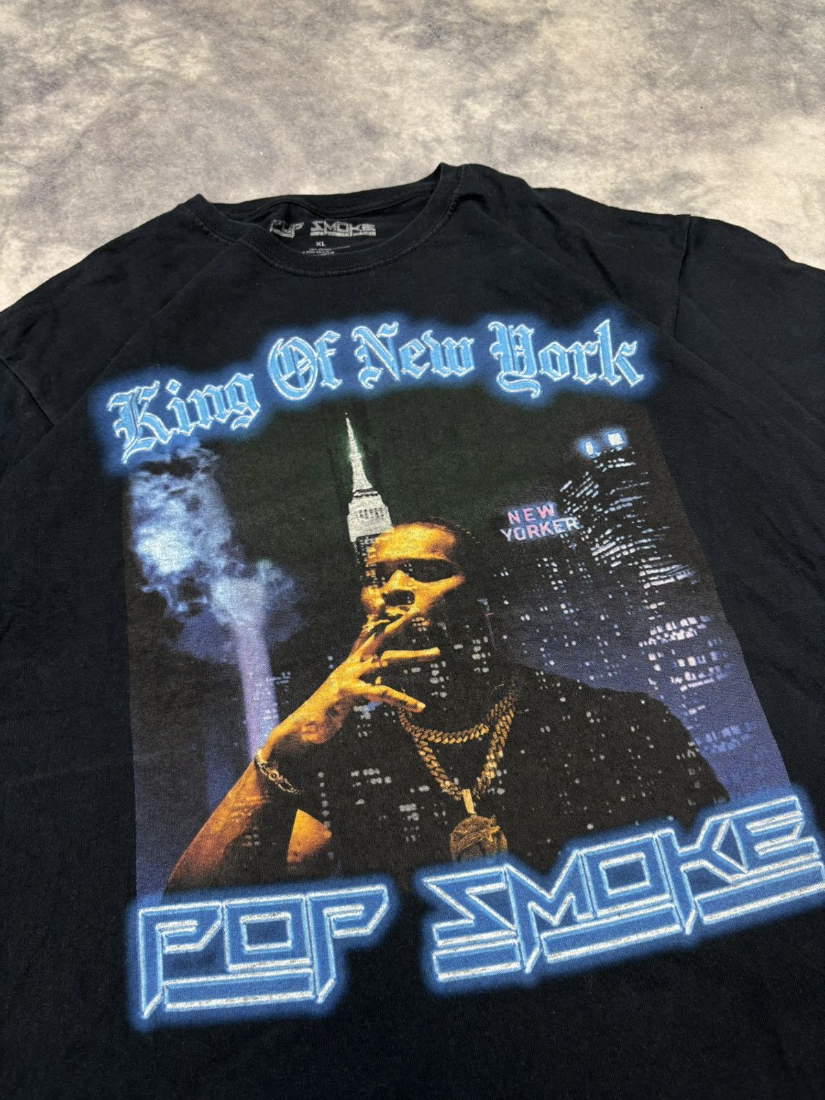 Rap Tees × Vintage Pop Smoke Rap T shirt tee hip hop drip drill skate merch y2k Size US XL / EU 56 / 4 - 2 Thumbnail