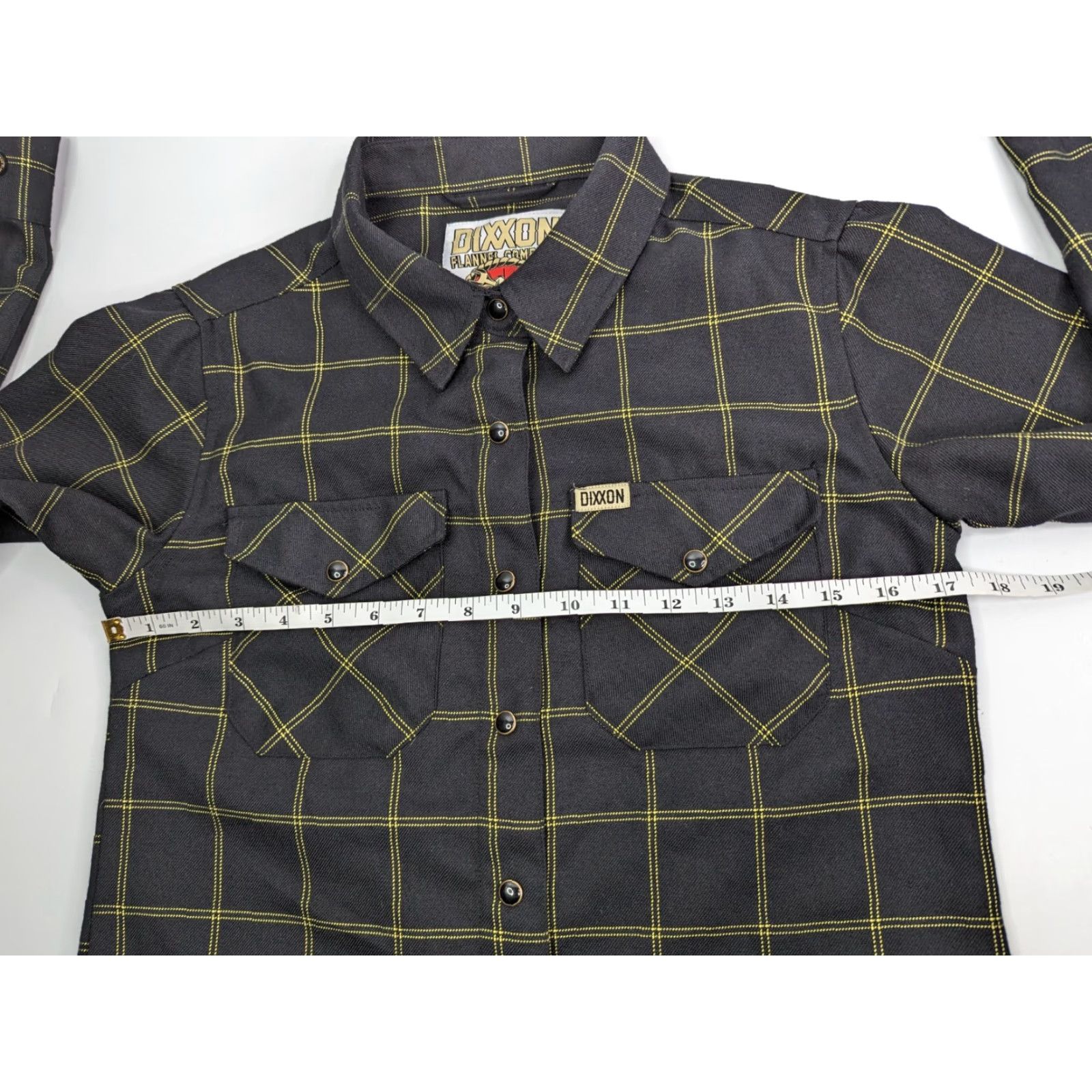 Vintage DIXXON Flannel Shirt Women Long Sleeve Button-Up Snap Black M Medium Stay Gold Tech Company Size M / US 6-8 / IT 42-44 - 6 Thumbnail