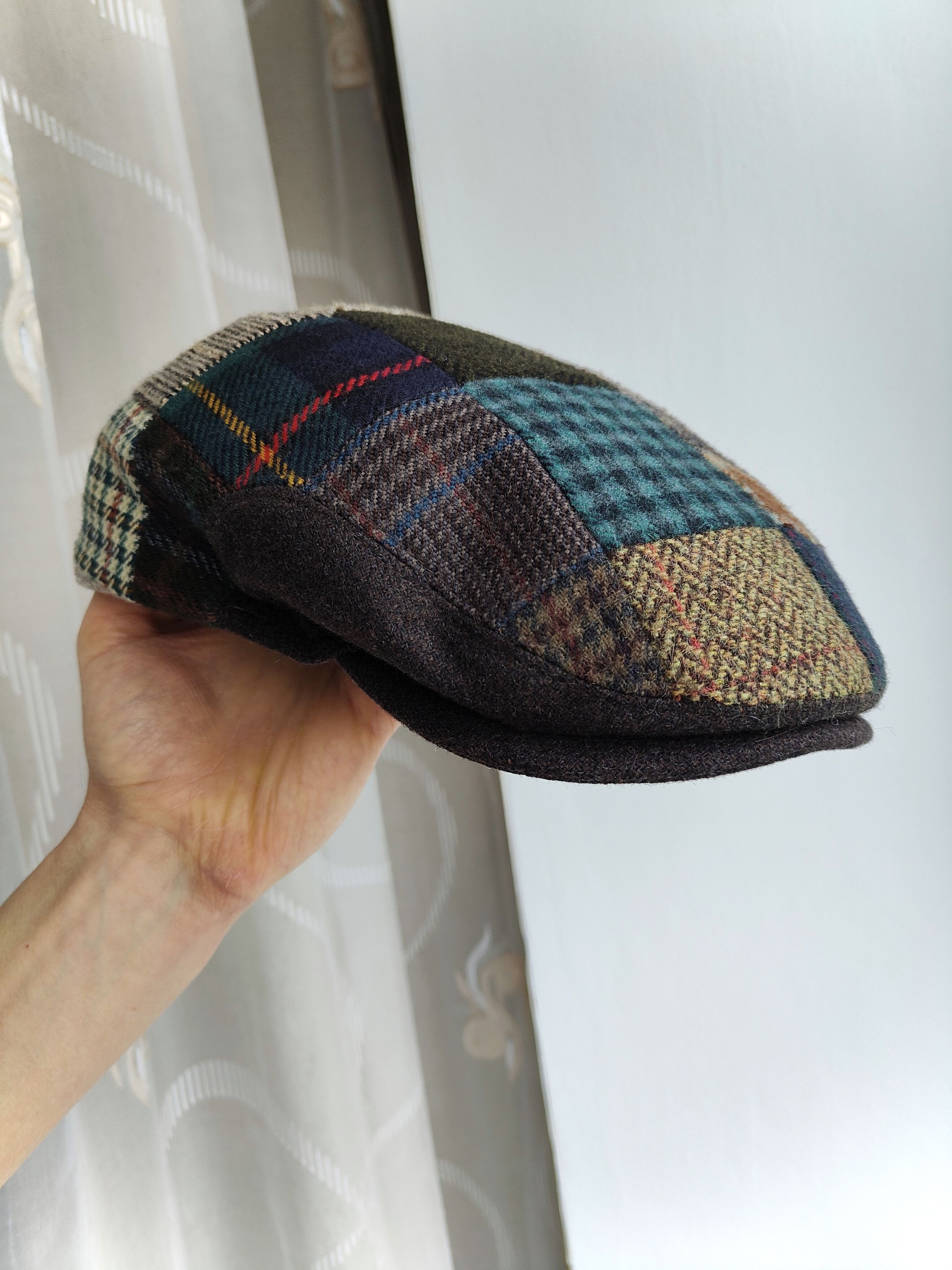Harris Tweed Woolen Flat Cap Framar by Seifter Hats Italy Newsboy Baker Size ONE SIZE - 3 Thumbnail