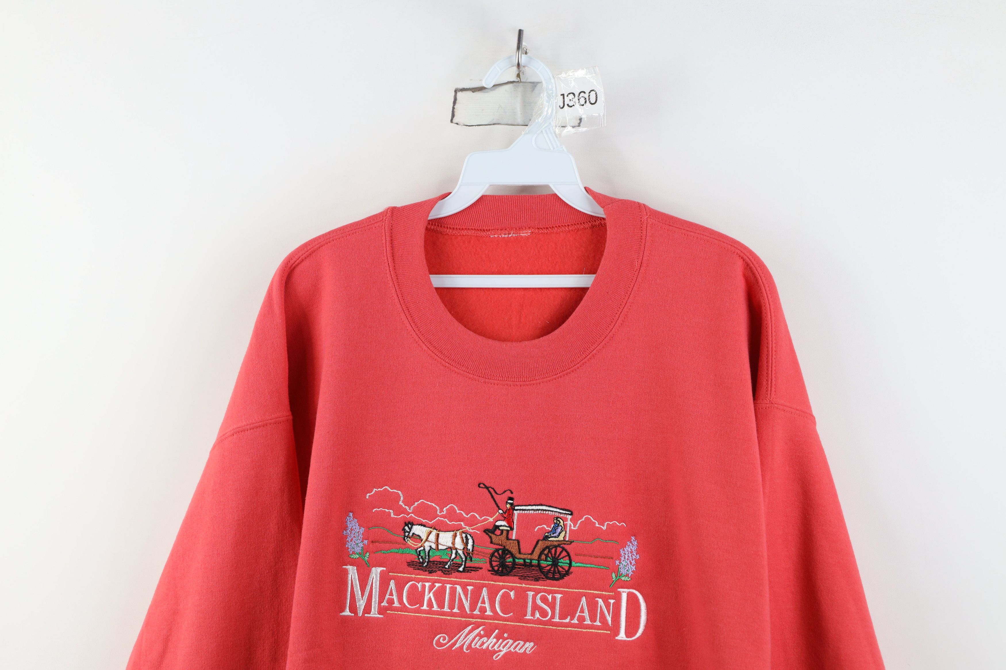 Vintage Vintage 90s Streetwear Mackinac Island Michigan Sweatshirt Size XL / US 12-14 / IT 48-50 - 2 Thumbnail