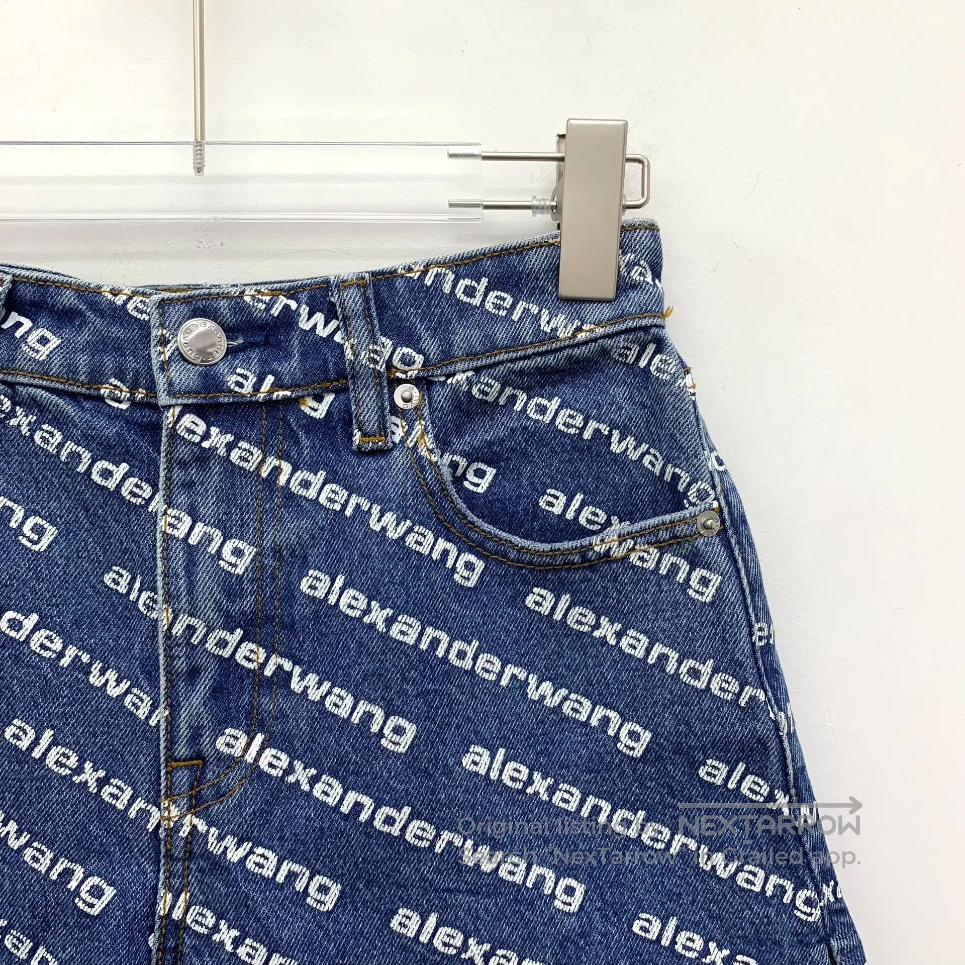Other Alexander Wang Blue logo lettering bullet train full print Size 25" / US 0 / IT 36 - 3 Thumbnail