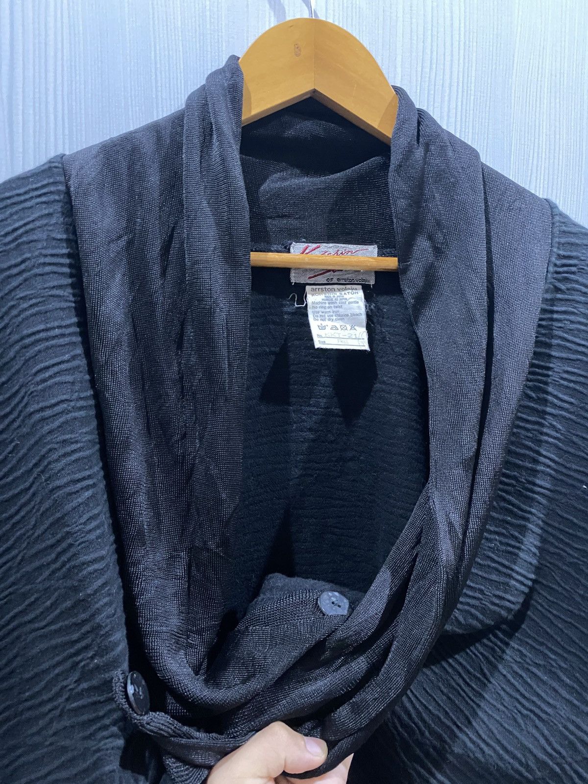 Japanese Brand Arrston Volaju Koshin Satoh Pleats Cardigan Jacket Size US L / EU 52-54 / 3 - 6 Thumbnail