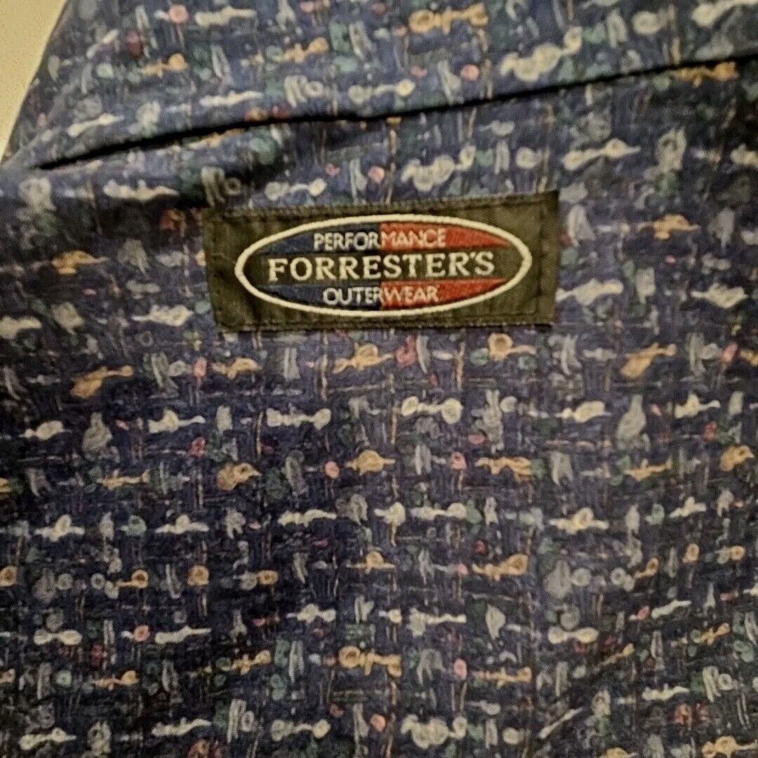 Vintage Forresters Drytech Rain Jacket Womens M Gore-Tex Blue Print Size M / US 6-8 / IT 42-44 - 11 Thumbnail
