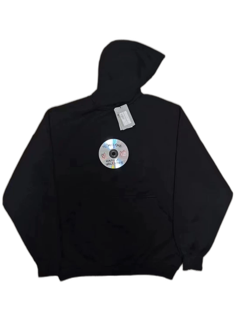 Balenciaga Balenciaga Vintage Inspired Black Hoodie Size US S / EU 44-46 / 1 - 1 Thumbnail