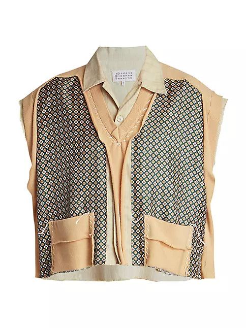 image of Maison Margiela O1W1Db10324 Cropped Shirts In Yellow, Men's (Size Small)